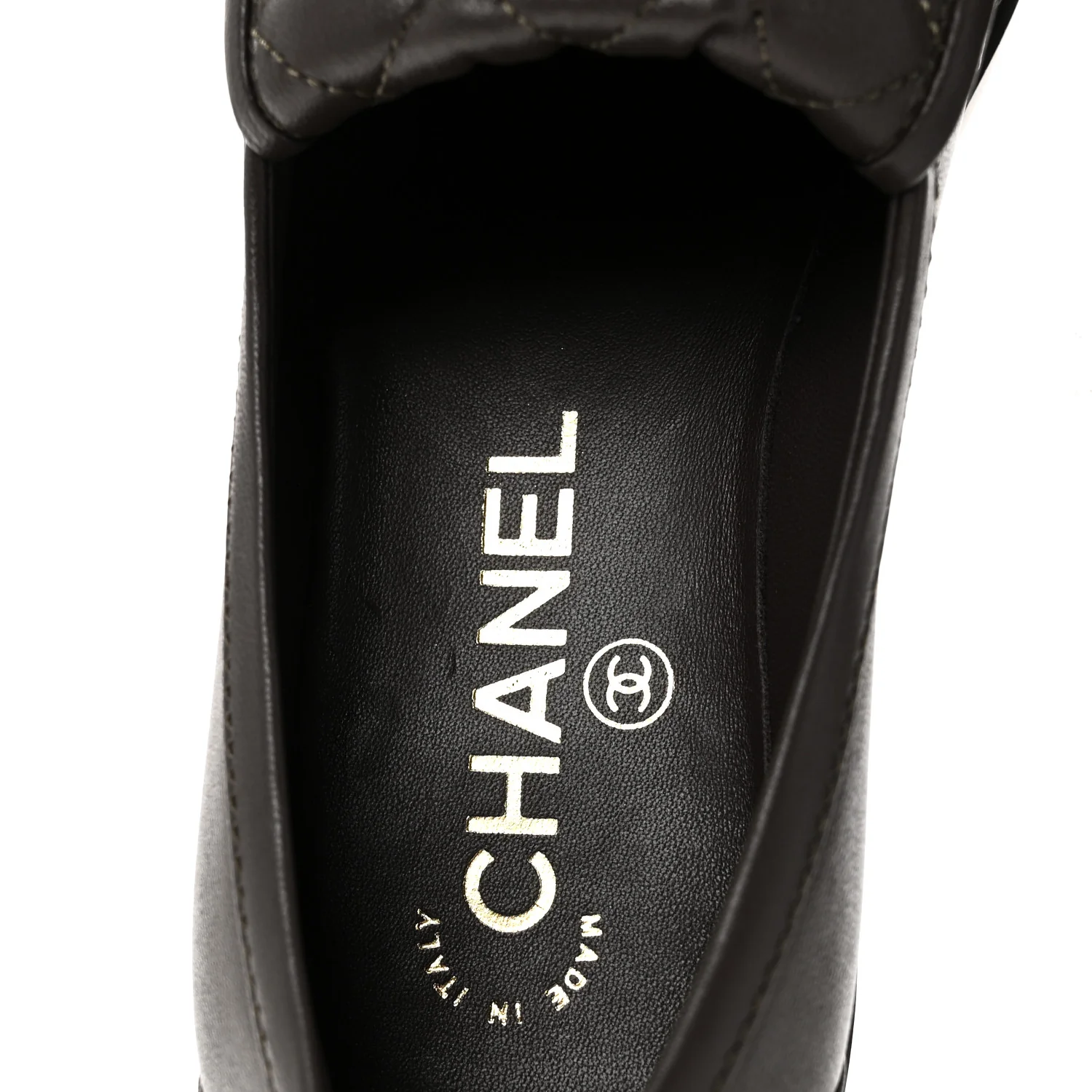Lambskin Quilted CC Turnlock Loafers 37 Dark Brown - Image 9