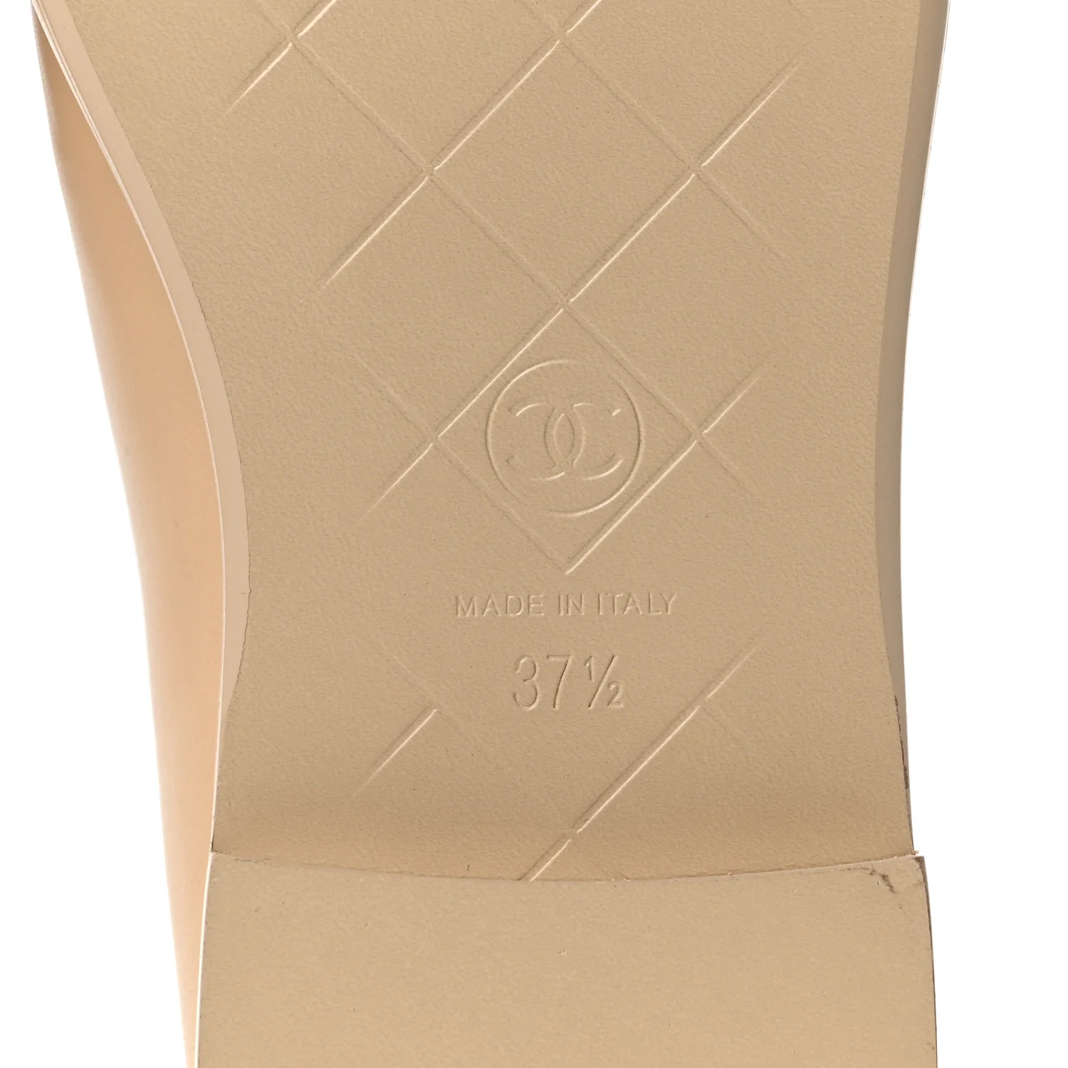 Lambskin Quilted CC Turnlock Loafers 37.5 Beige - Image 7