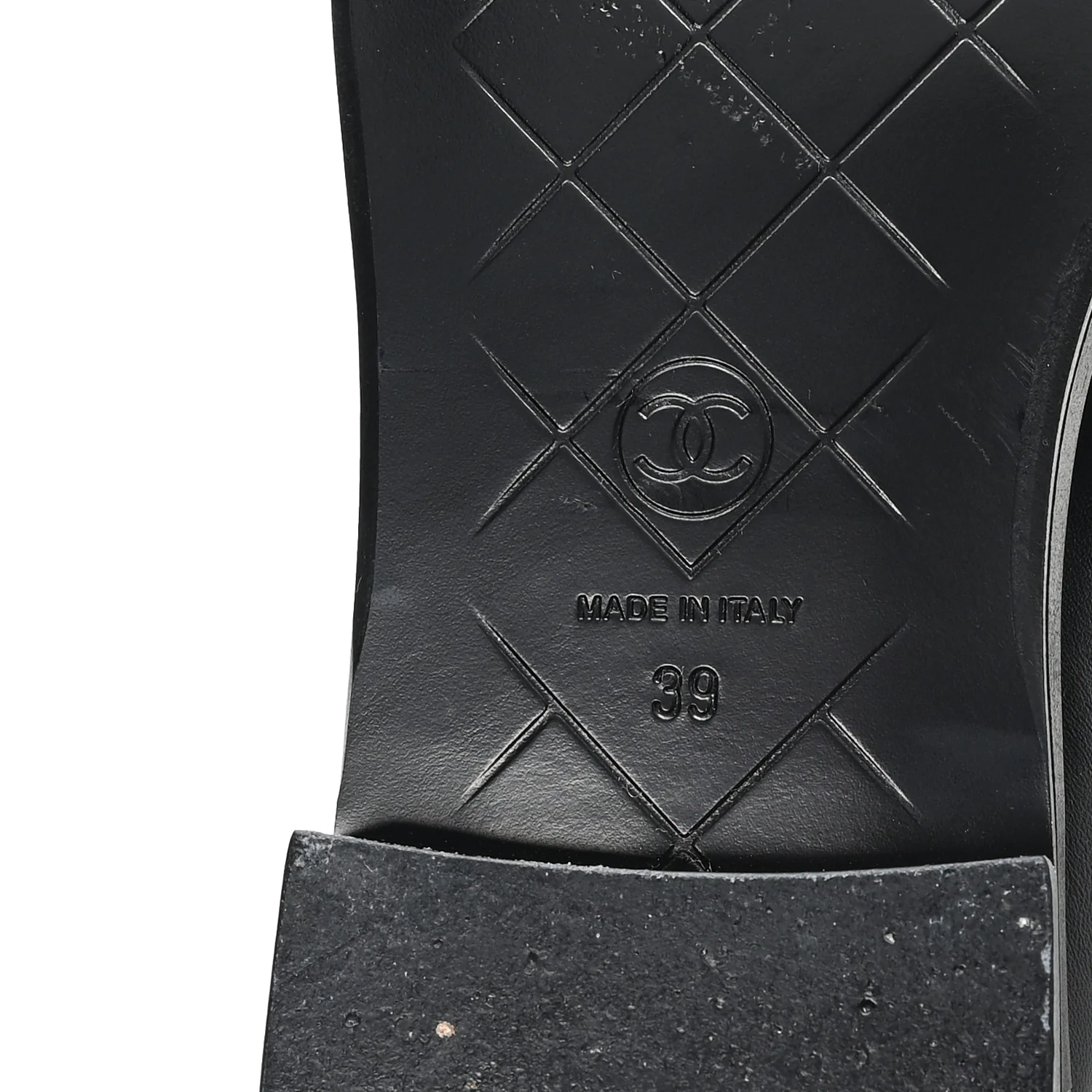 Lambskin Quilted CC Turnlock Loafers 39 Black - Image 7