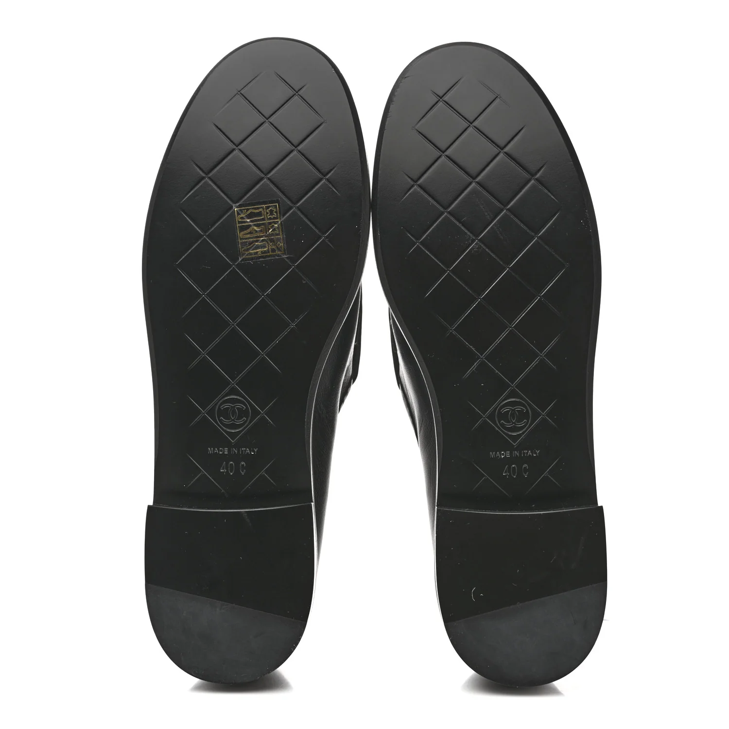 Lambskin Quilted CC Turnlock Loafers 40 Black - Image 6