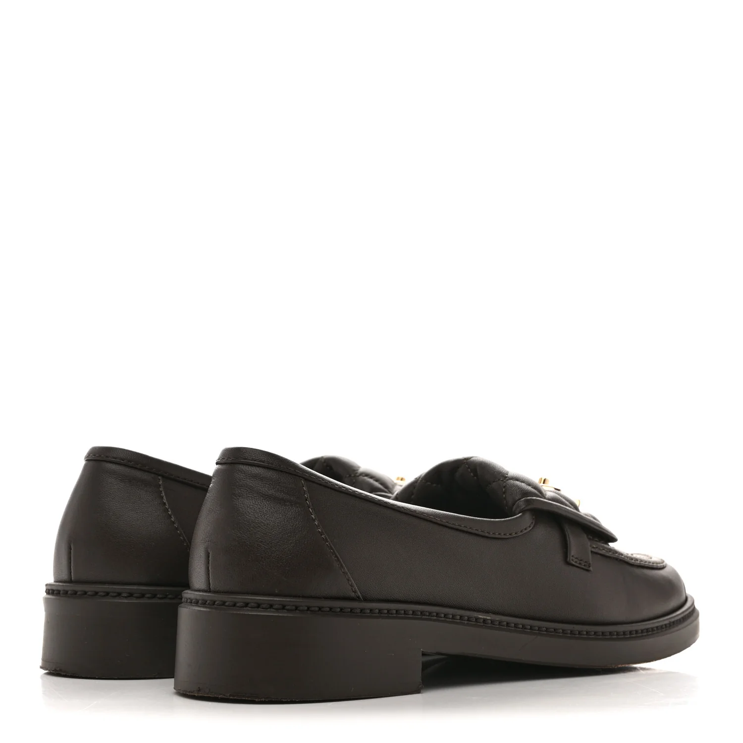Lambskin Quilted CC Turnlock Loafers 40 Dark Brown - Image 5
