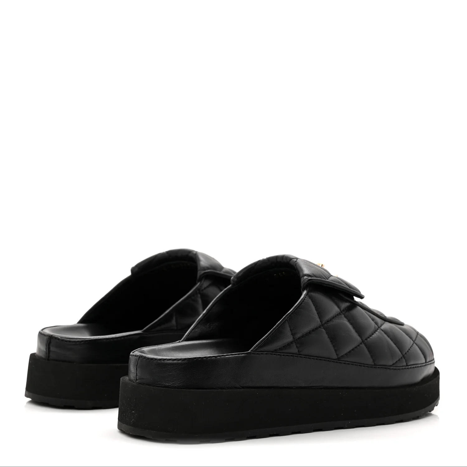 Lambskin Quilted CC Turnlock Mules 40 Black - Image 5