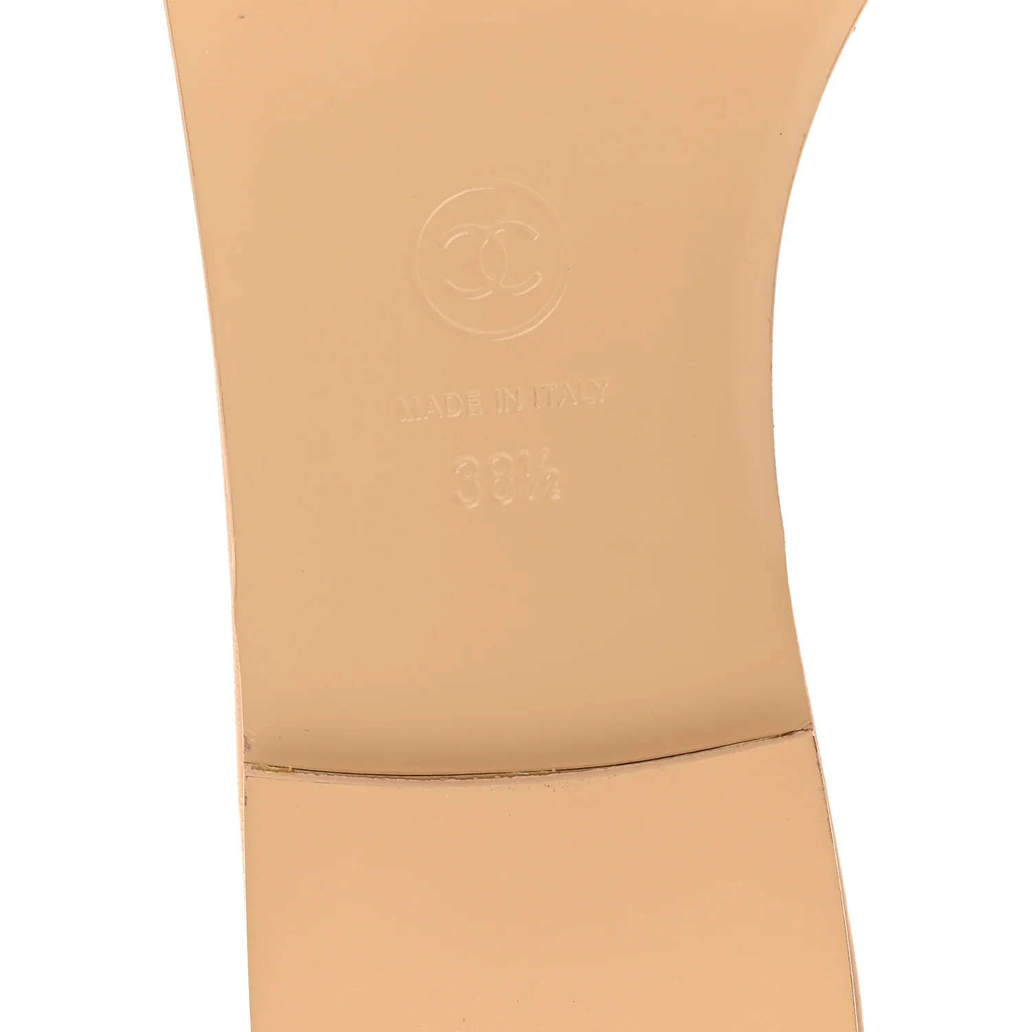 Lambskin Quilted CC Turnlock Sandals 38.5 Beige - Image 7