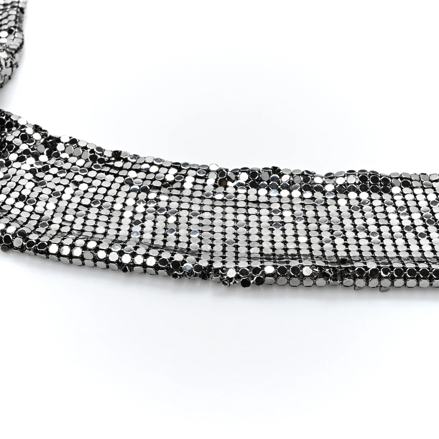 Lambskin Quilted Chain Mail Shoulder Bag Black - Image 14
