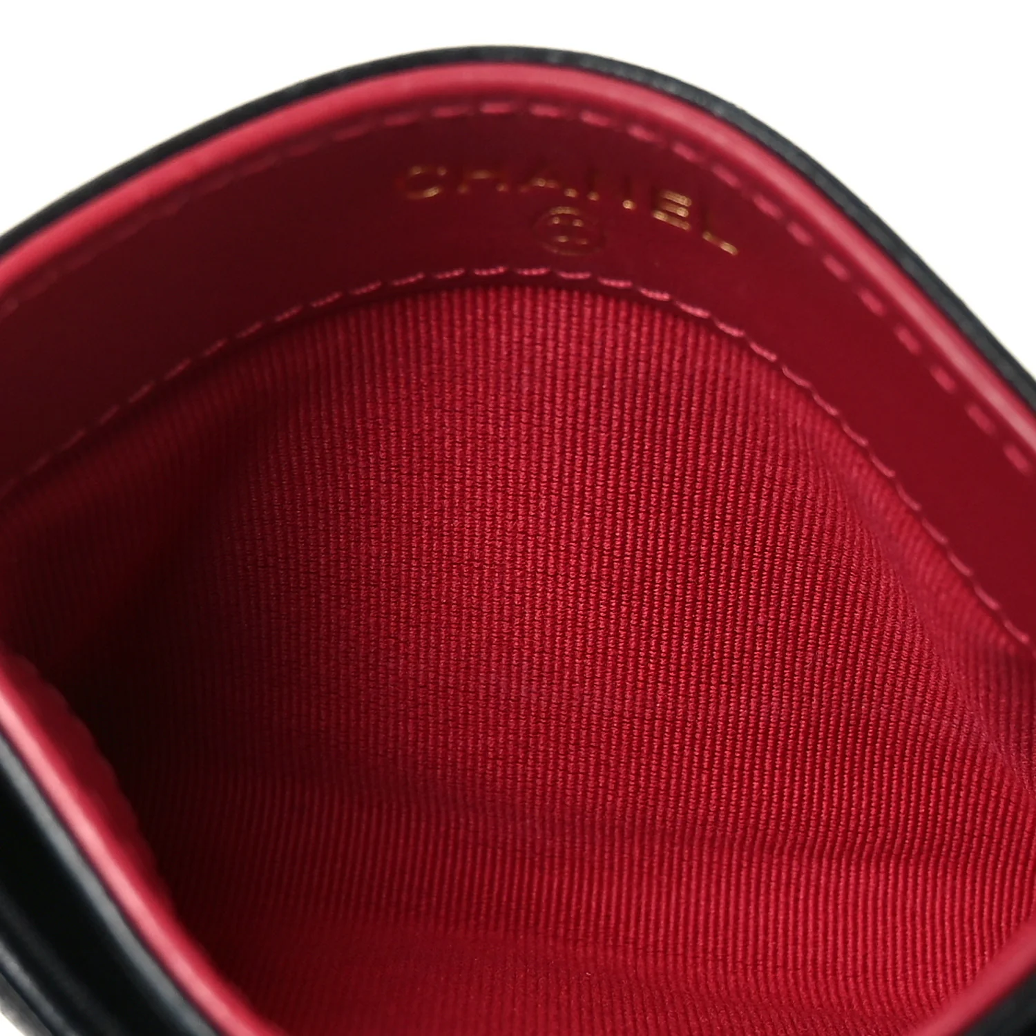Lambskin Quilted Chanel 19 Card Holder Black - Image 6