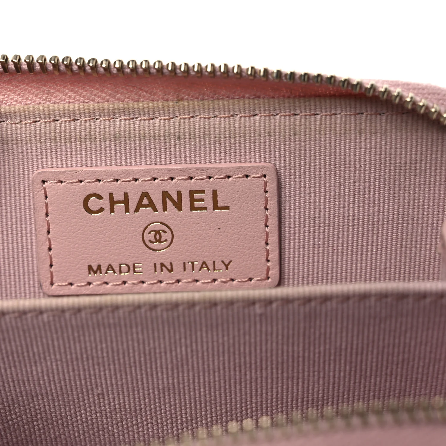 Lambskin Quilted Chanel 19 Vertical Zip Card Holder Wallet Light Pink - Image 6