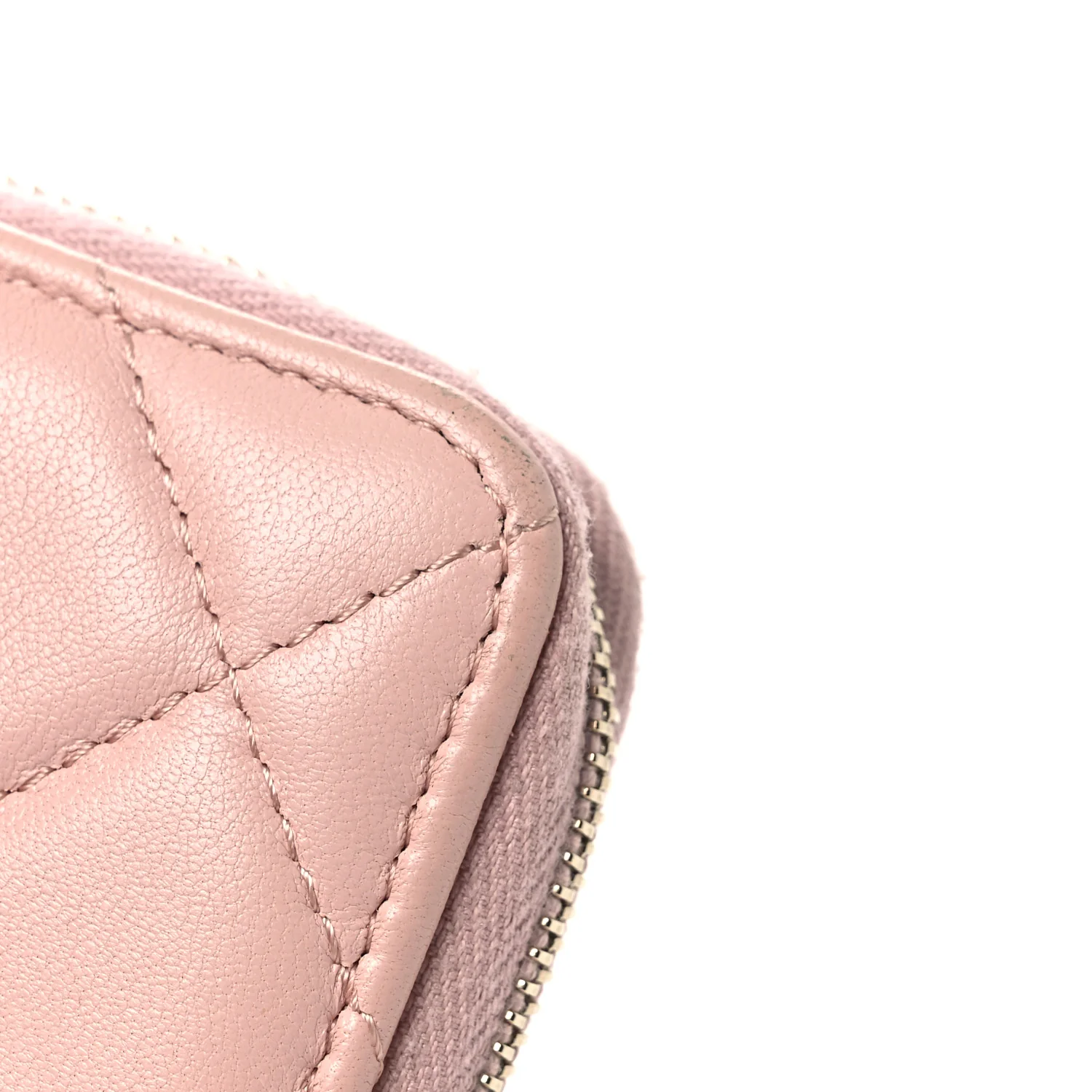 Lambskin Quilted Chanel 19 Vertical Zip Card Holder Wallet Light Pink - Image 9