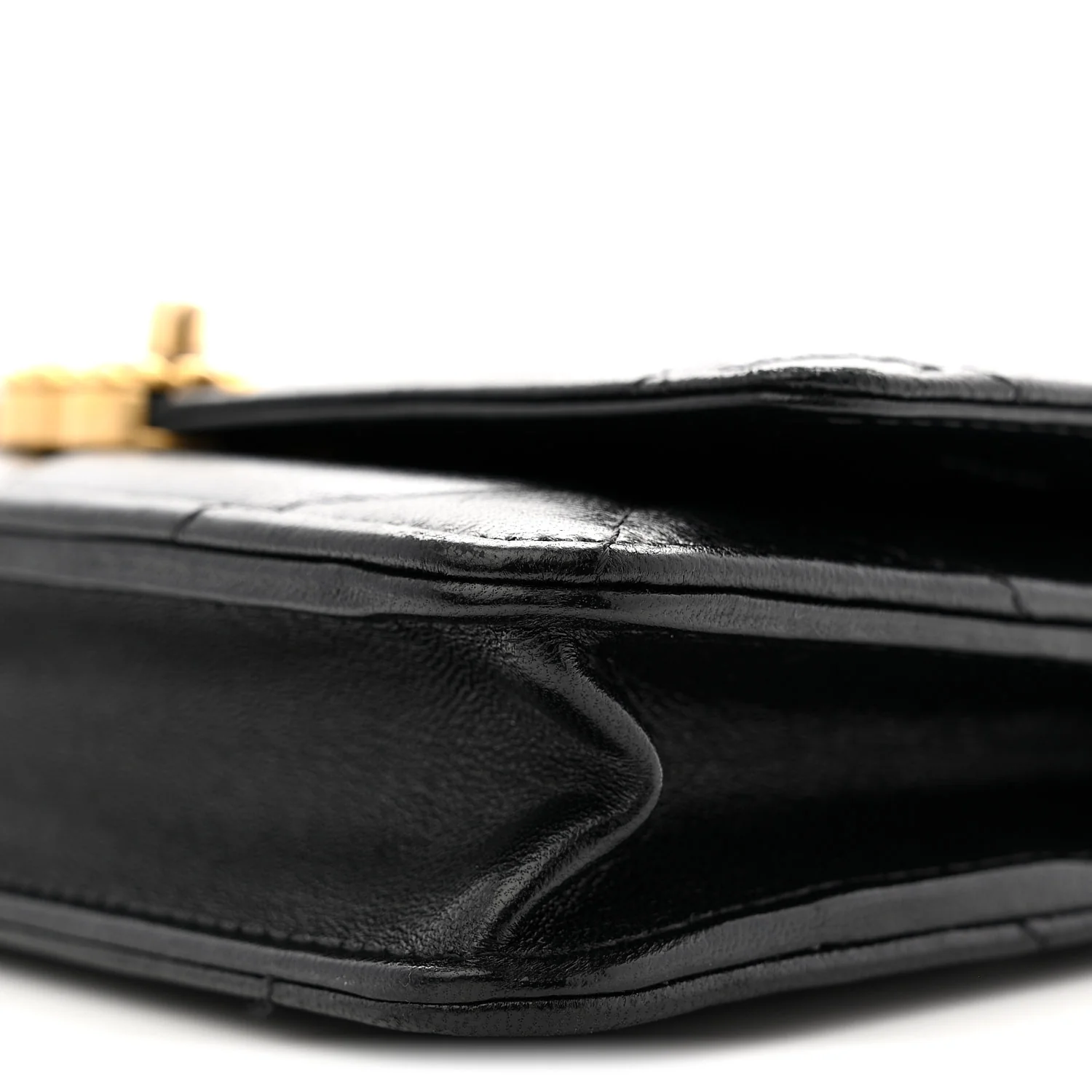 Lambskin Quilted Chanel 19 Wallet On Chain WOC Black - Image 10