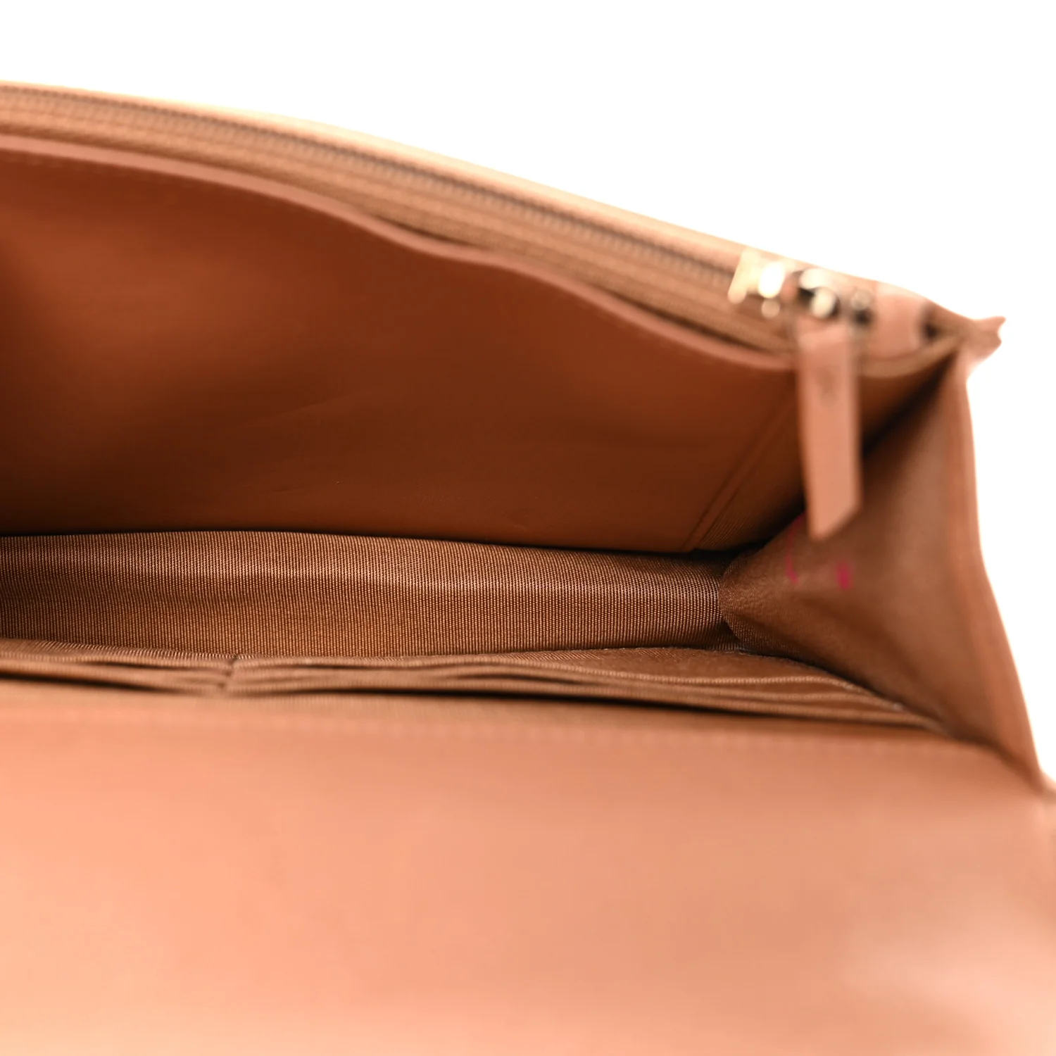 Lambskin Quilted Chanel 19 Wallet On Chain WOC Brown - Image 5