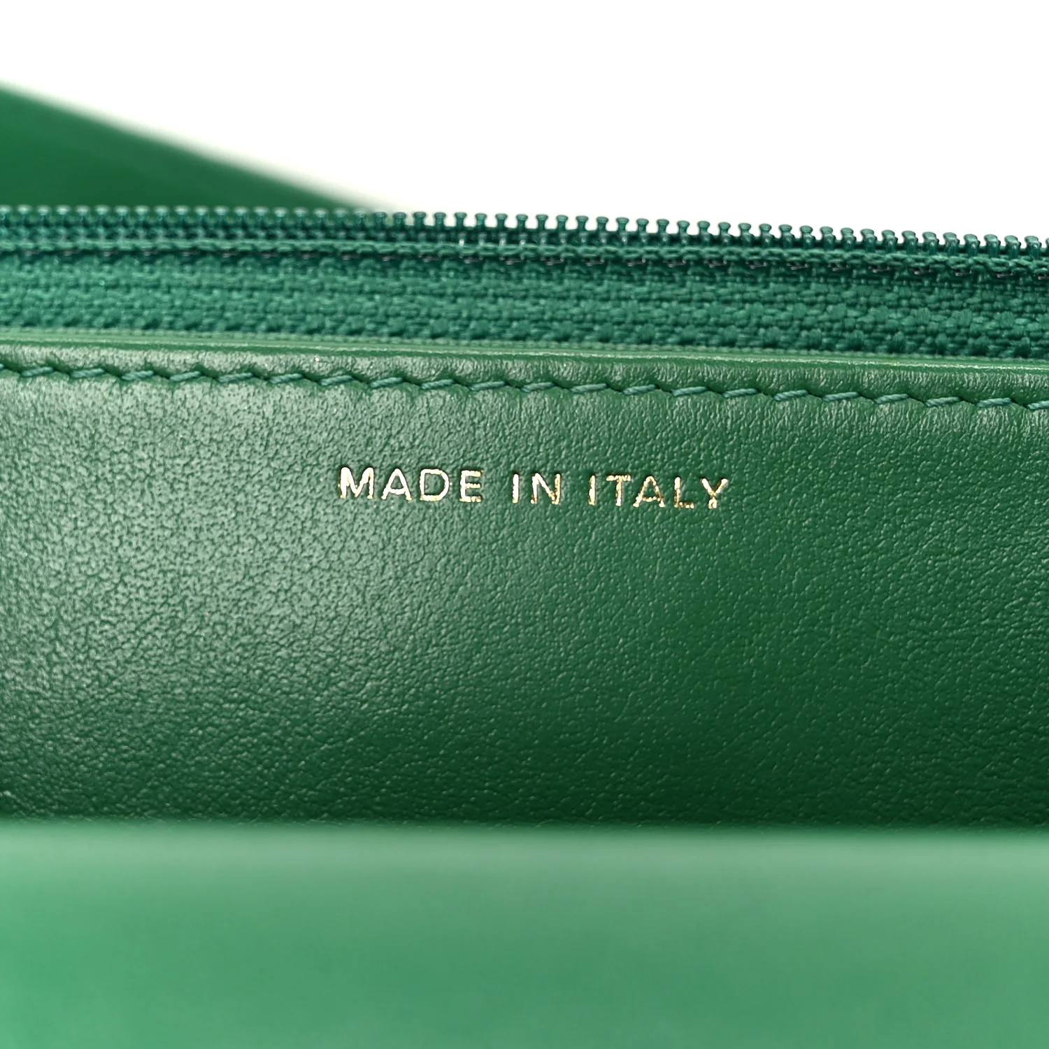 Lambskin Quilted Chanel 19 Wallet On Chain WOC Green - Image 7