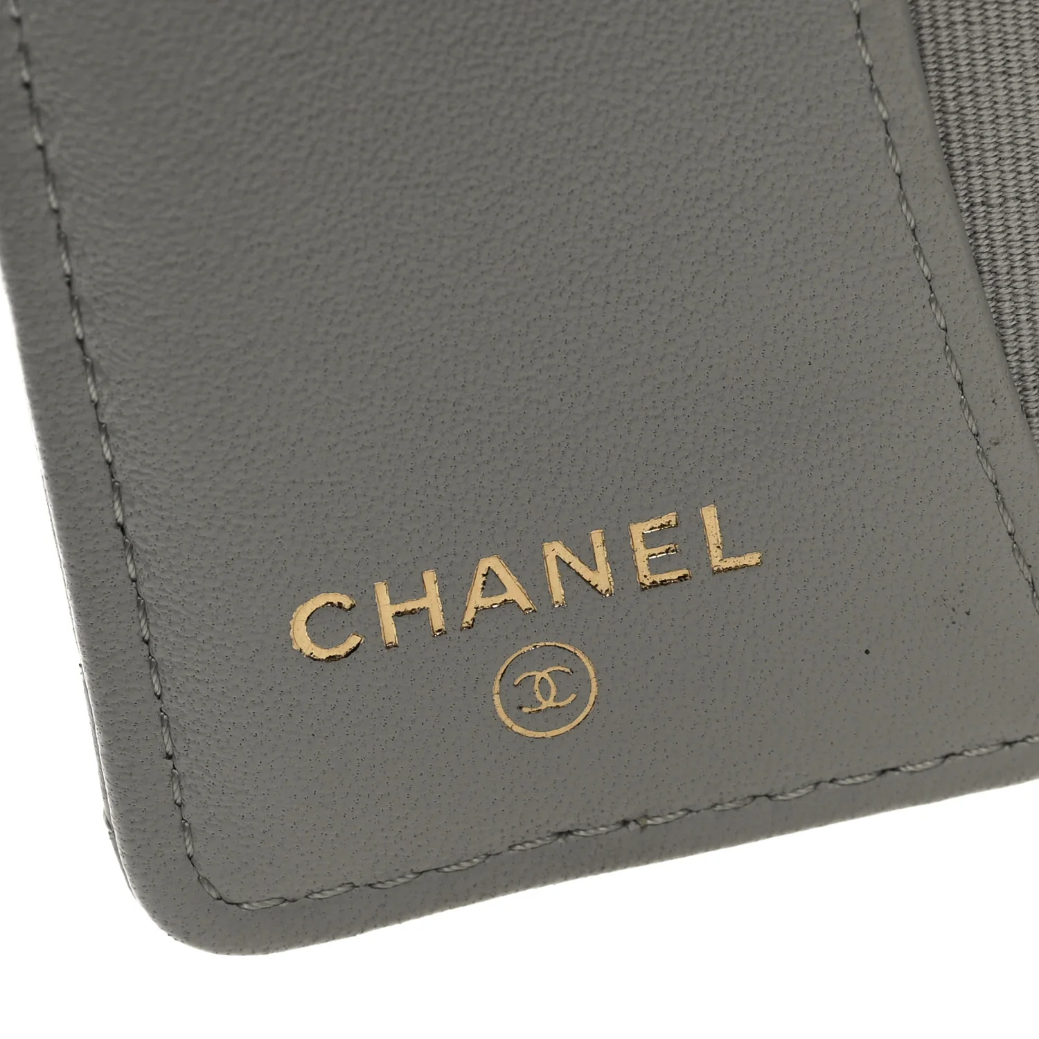Lambskin Quilted Classic 4 Key Holder Wallet Grey - Image 6