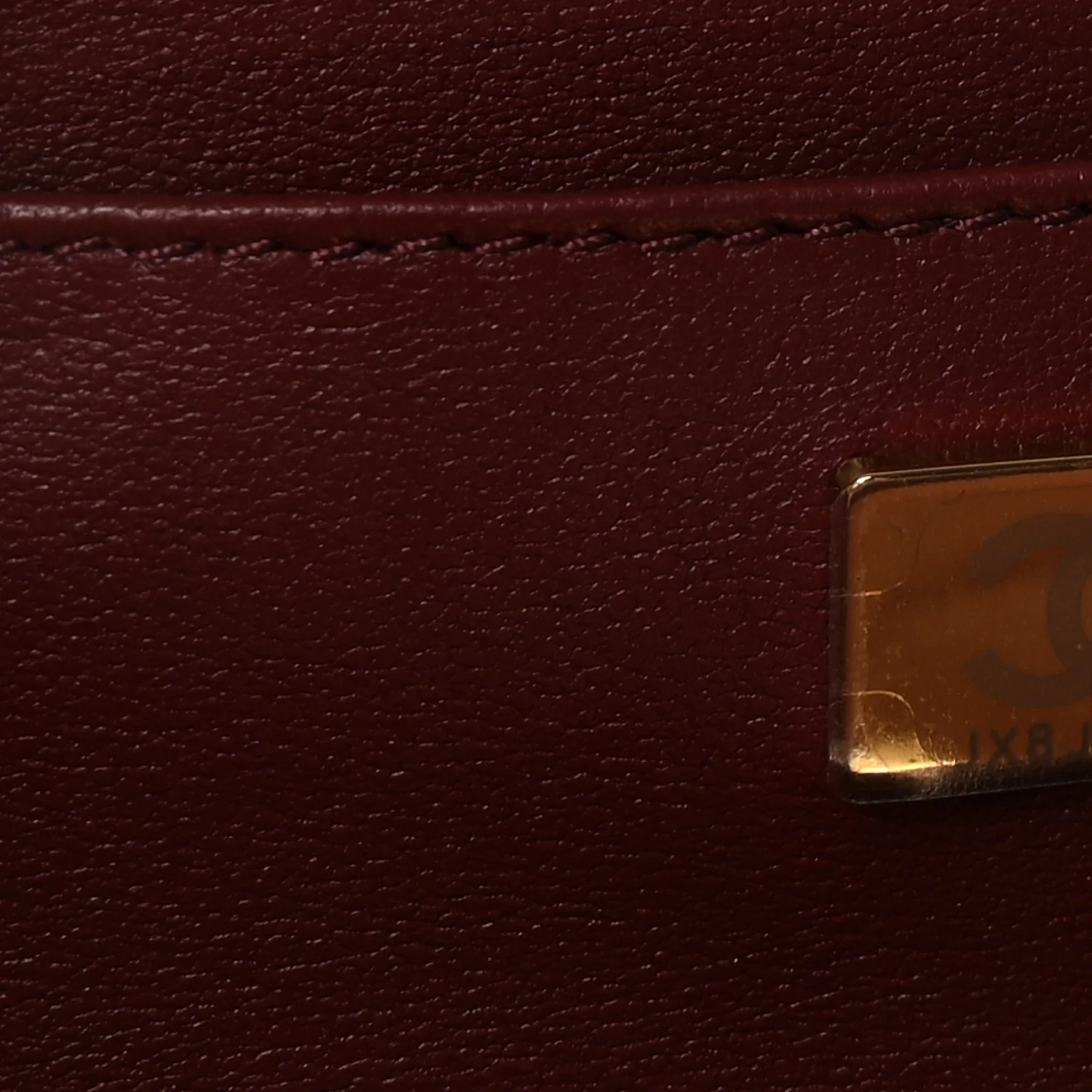 Lambskin Quilted Coco Click Bag Burgundy - Image 7