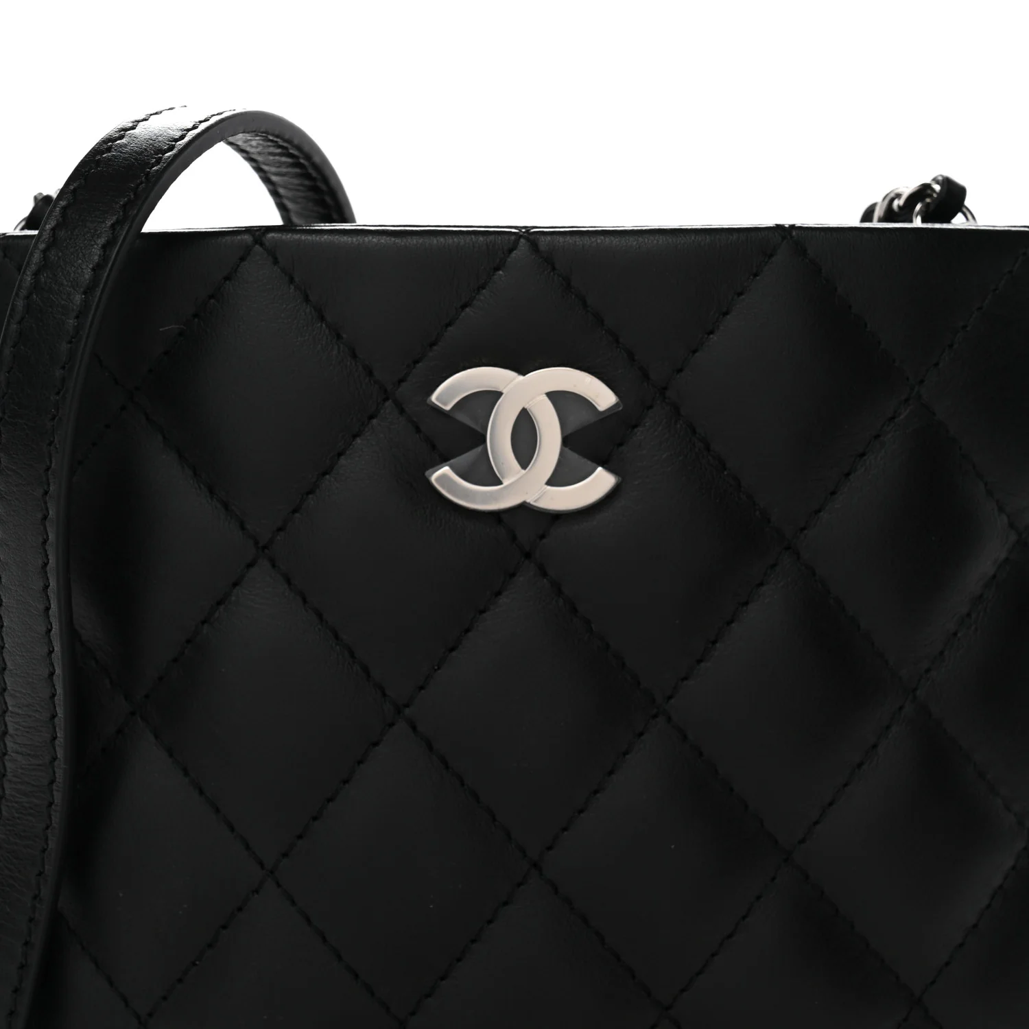 Lambskin Quilted Crossbody Bag Black - Image 8