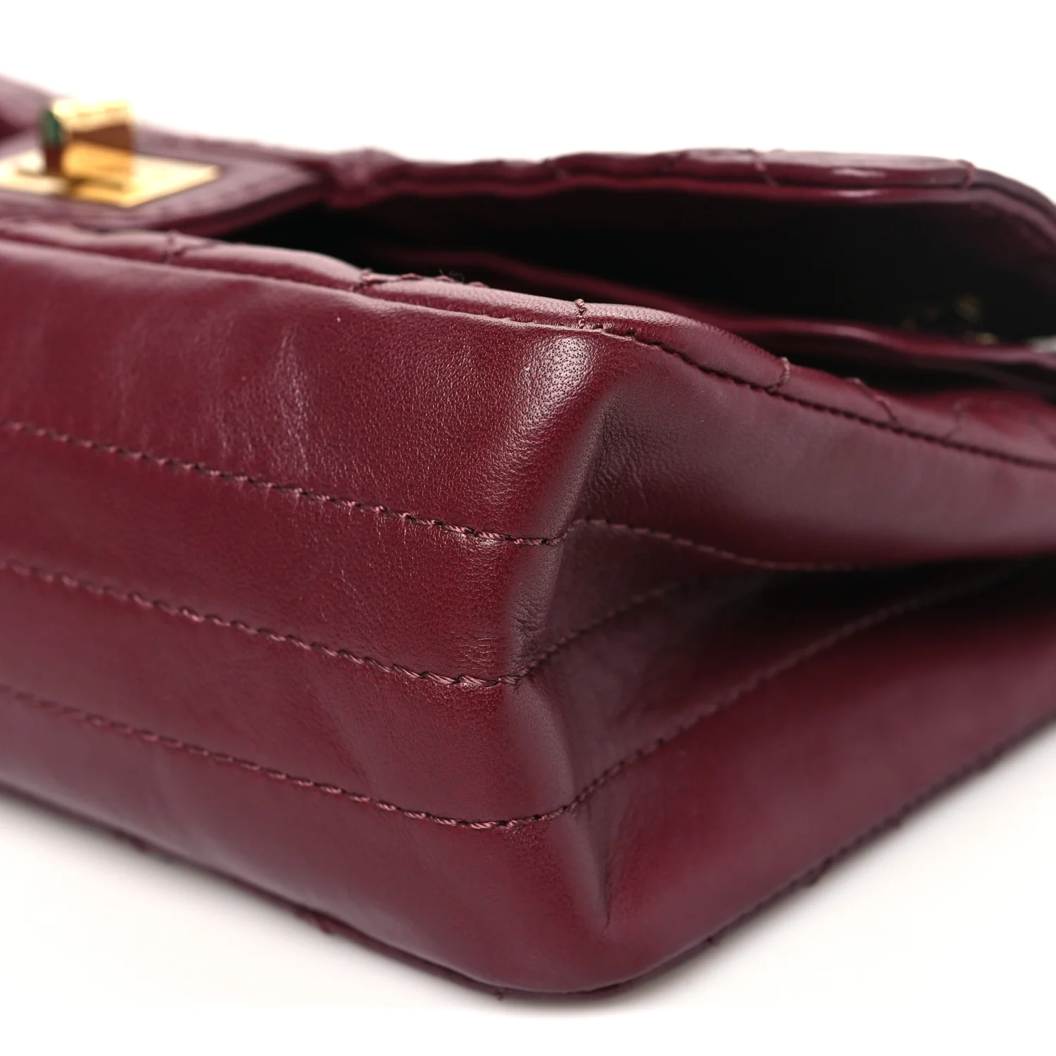 Lambskin Quilted Crush 2.55 Reissue 225 Flap Dark Burgundy - Image 11