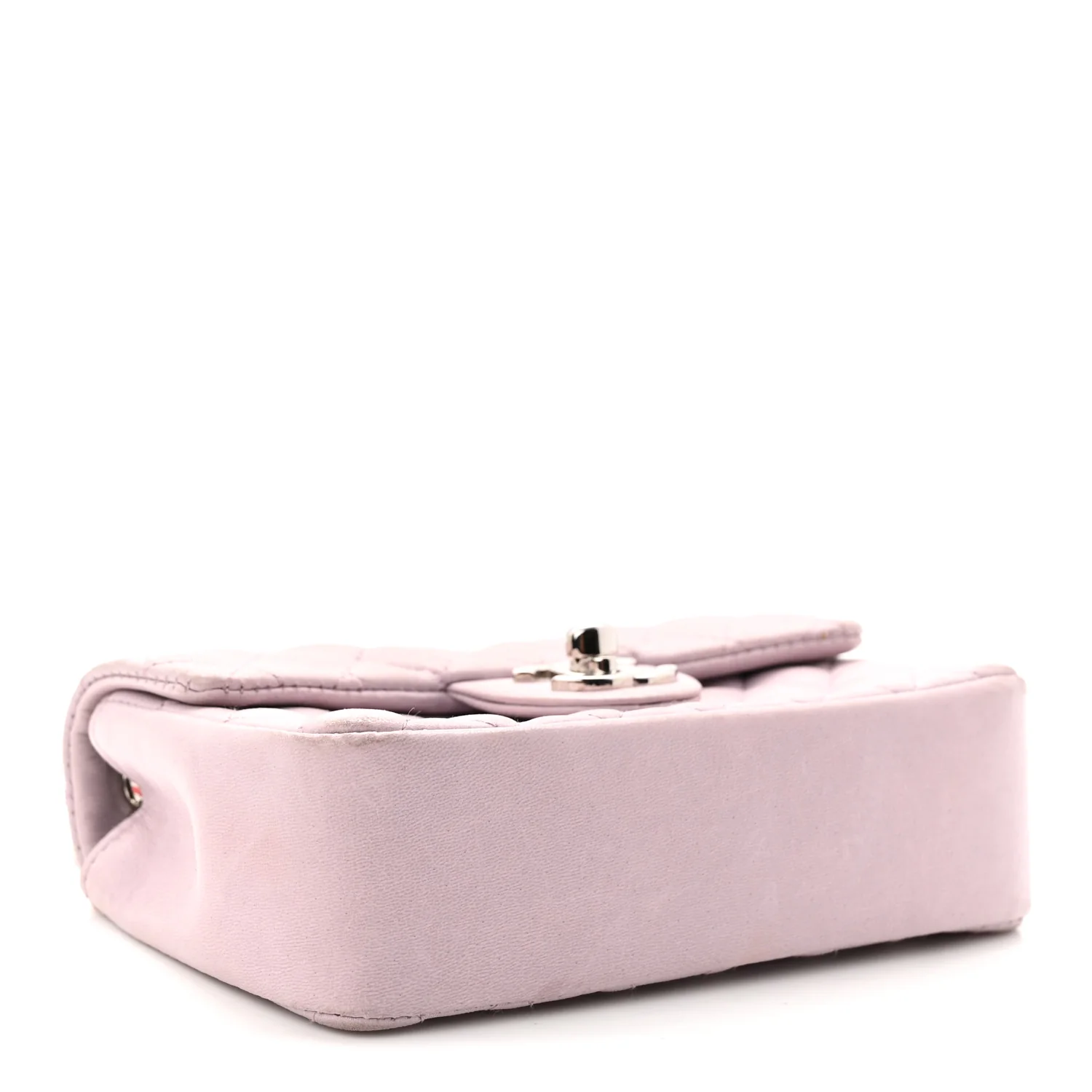 Lambskin Quilted Extra Mini Valentine Flap Lilac - Image 4