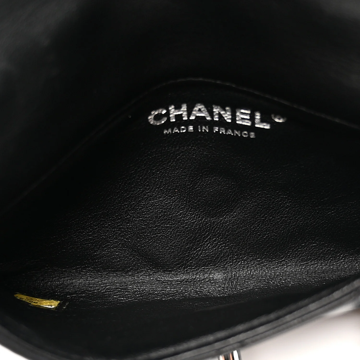Lambskin Quilted Front Pocket Clutch With Chain Black - Image 6