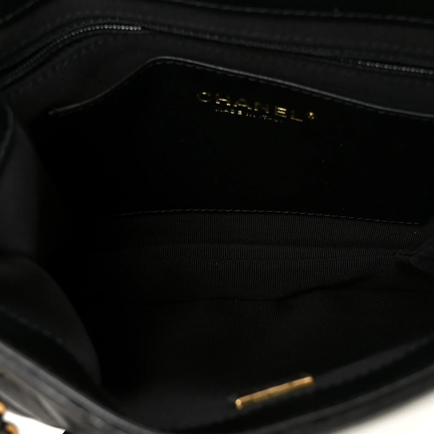 Lambskin Quilted Giant CC Shoulder Bag Black - Image 5