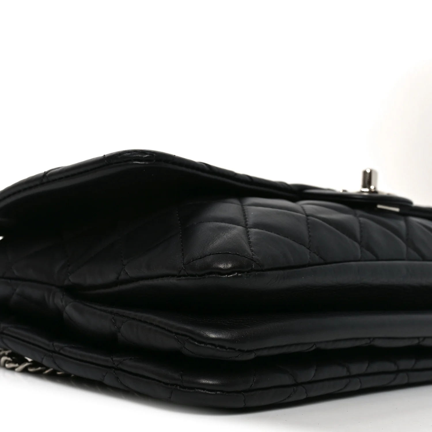 Lambskin Quilted Jumbo Chanel 3 Flap Bag Black - Image 9