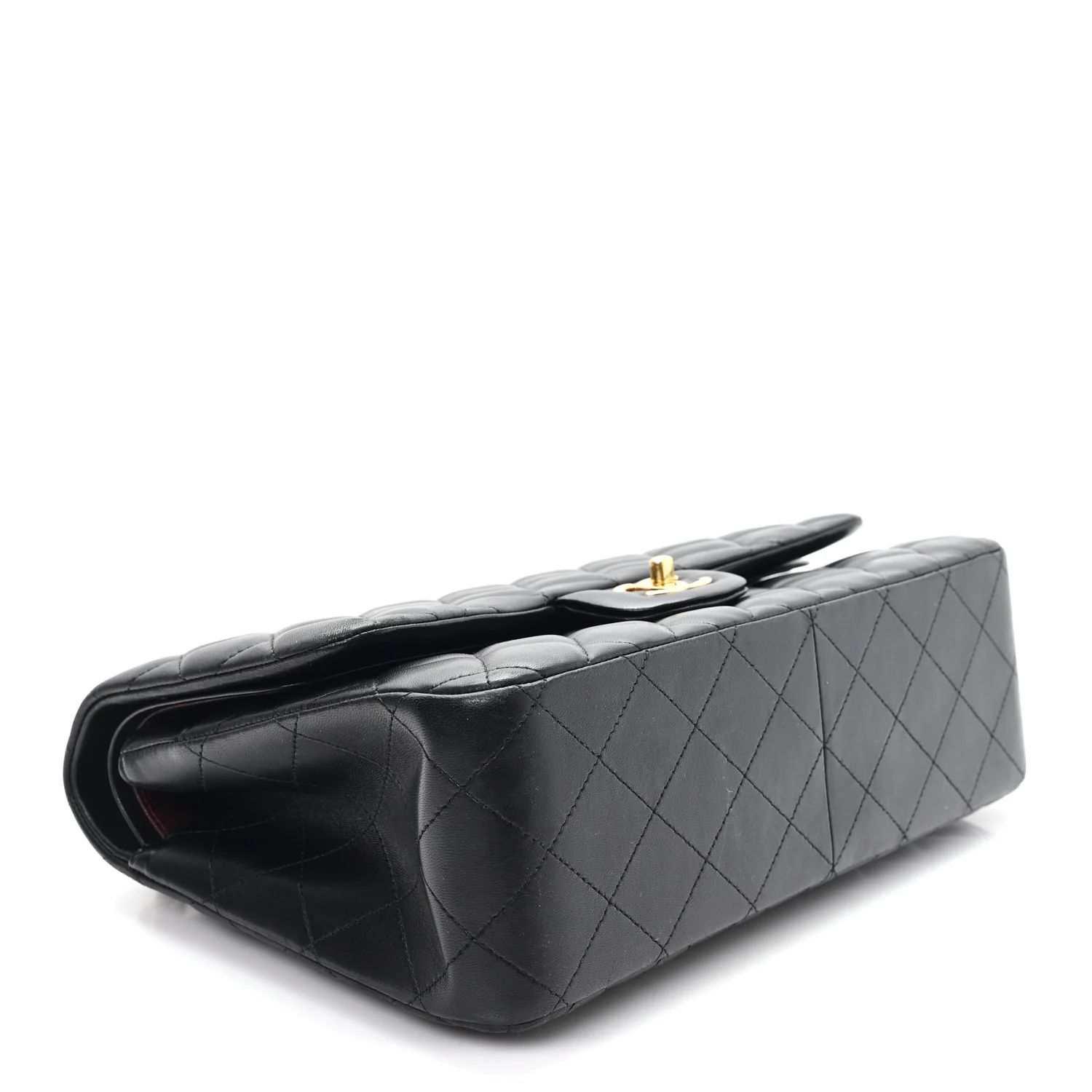 Lambskin Quilted Jumbo Double Flap Black - Image 4