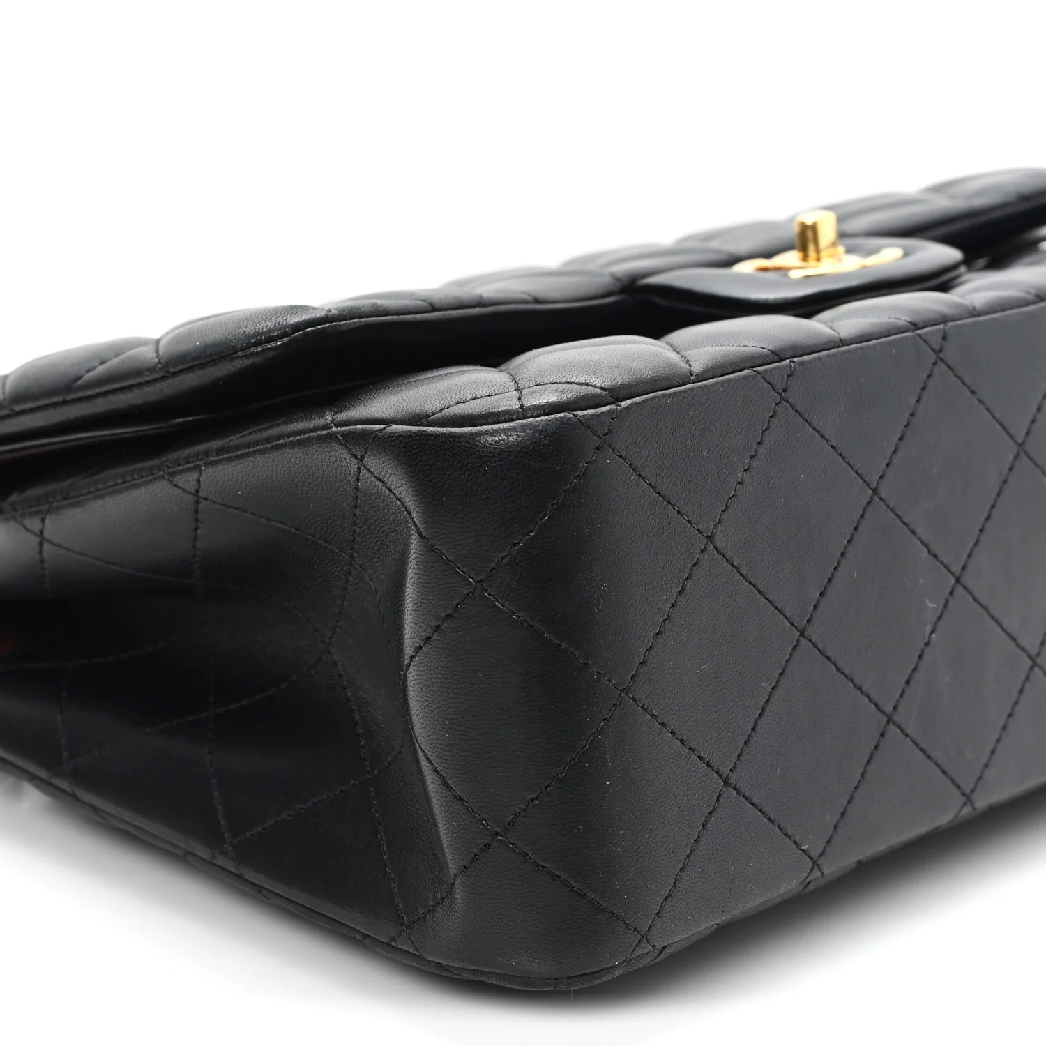 Lambskin Quilted Jumbo Double Flap Black - Image 9