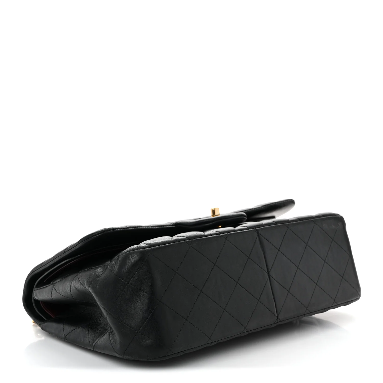 Lambskin Quilted Jumbo Double Flap Black - Image 3
