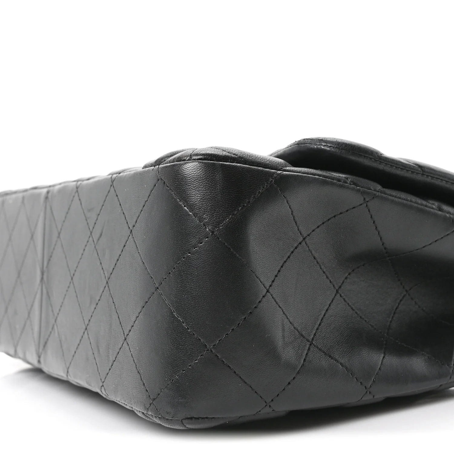 Lambskin Quilted Jumbo Double Flap Black - Image 10