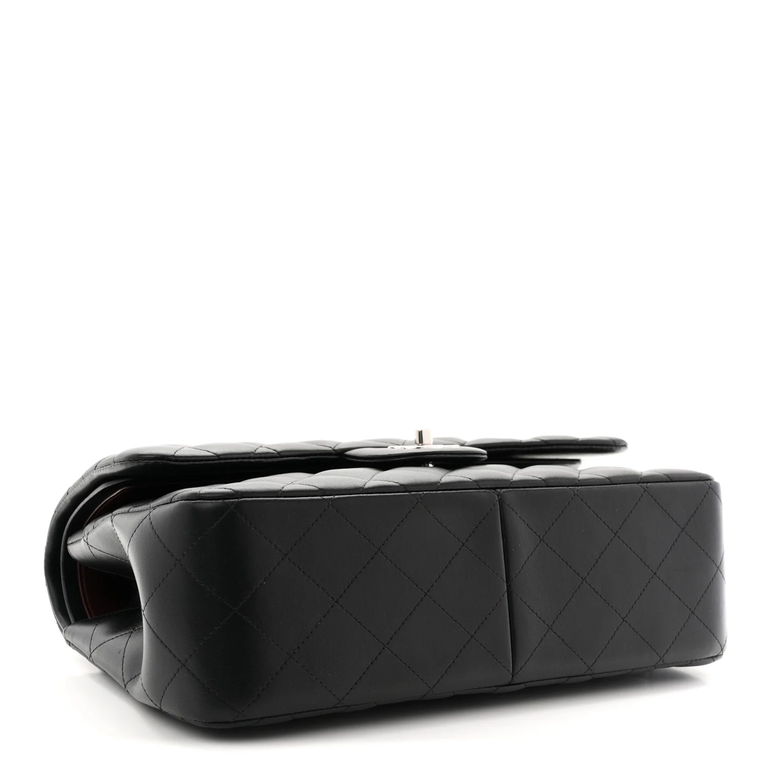 Lambskin Quilted Jumbo Double Flap Black - Image 4