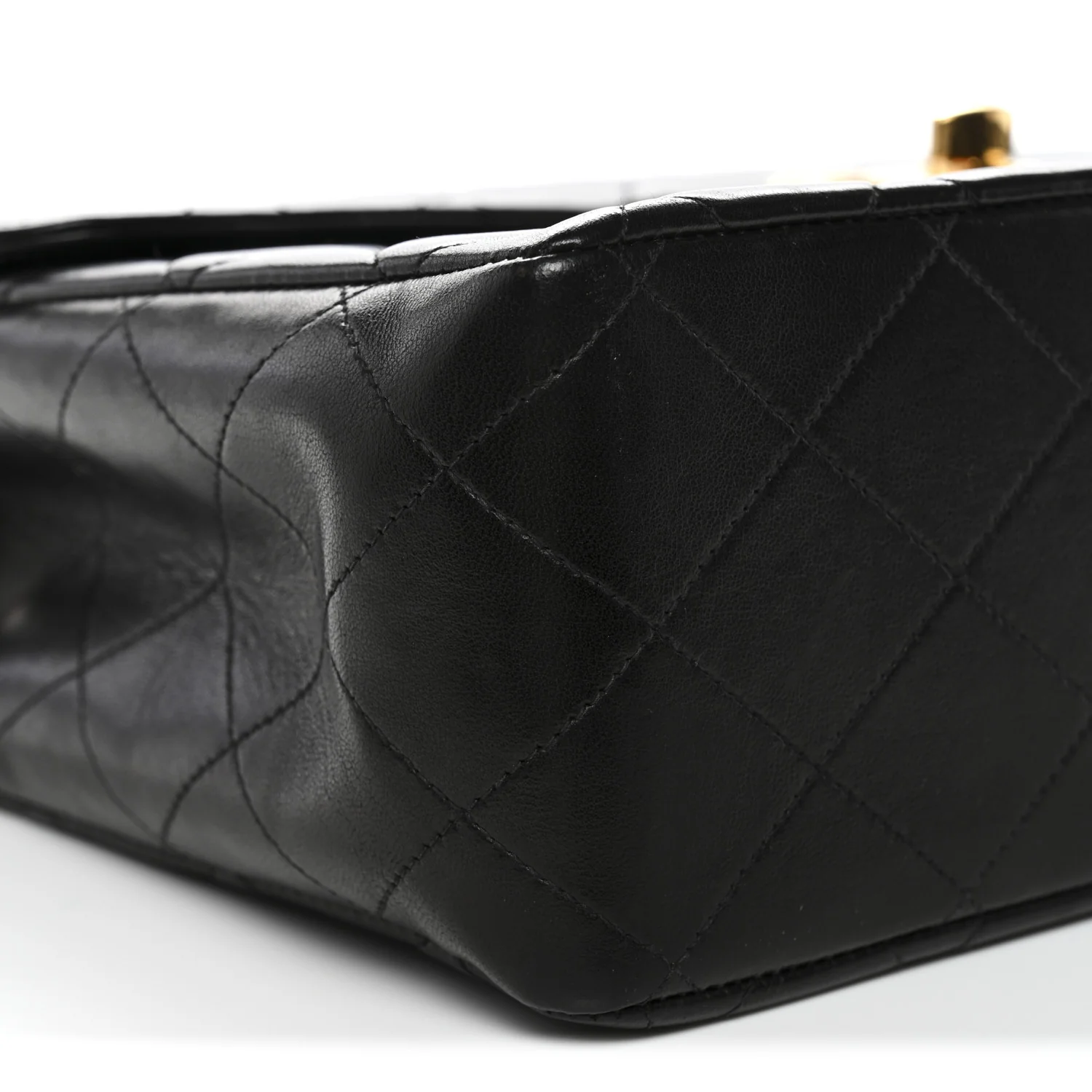 Lambskin Quilted Jumbo Single Flap Black - Image 10