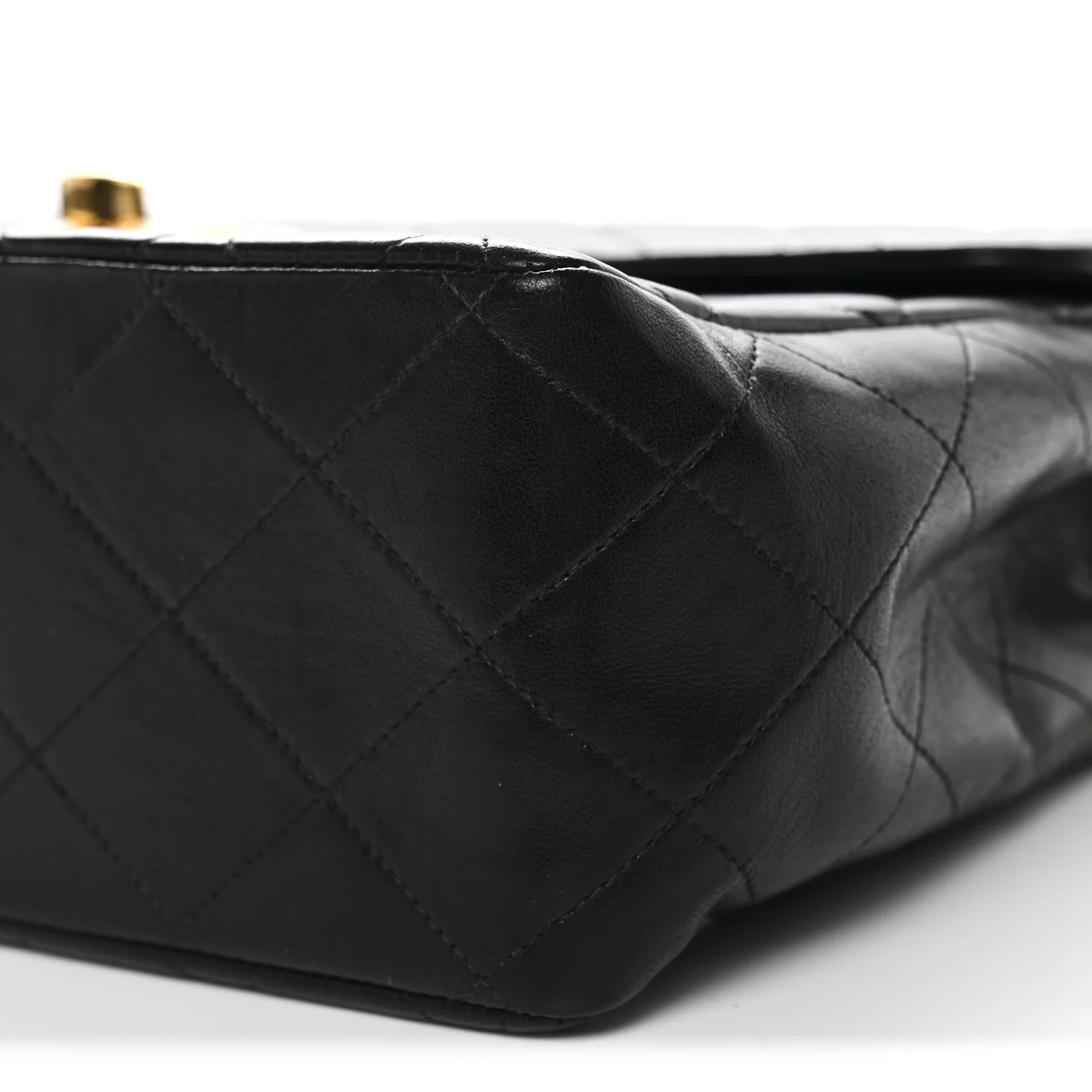 Lambskin Quilted Jumbo Single Flap Black - Image 11