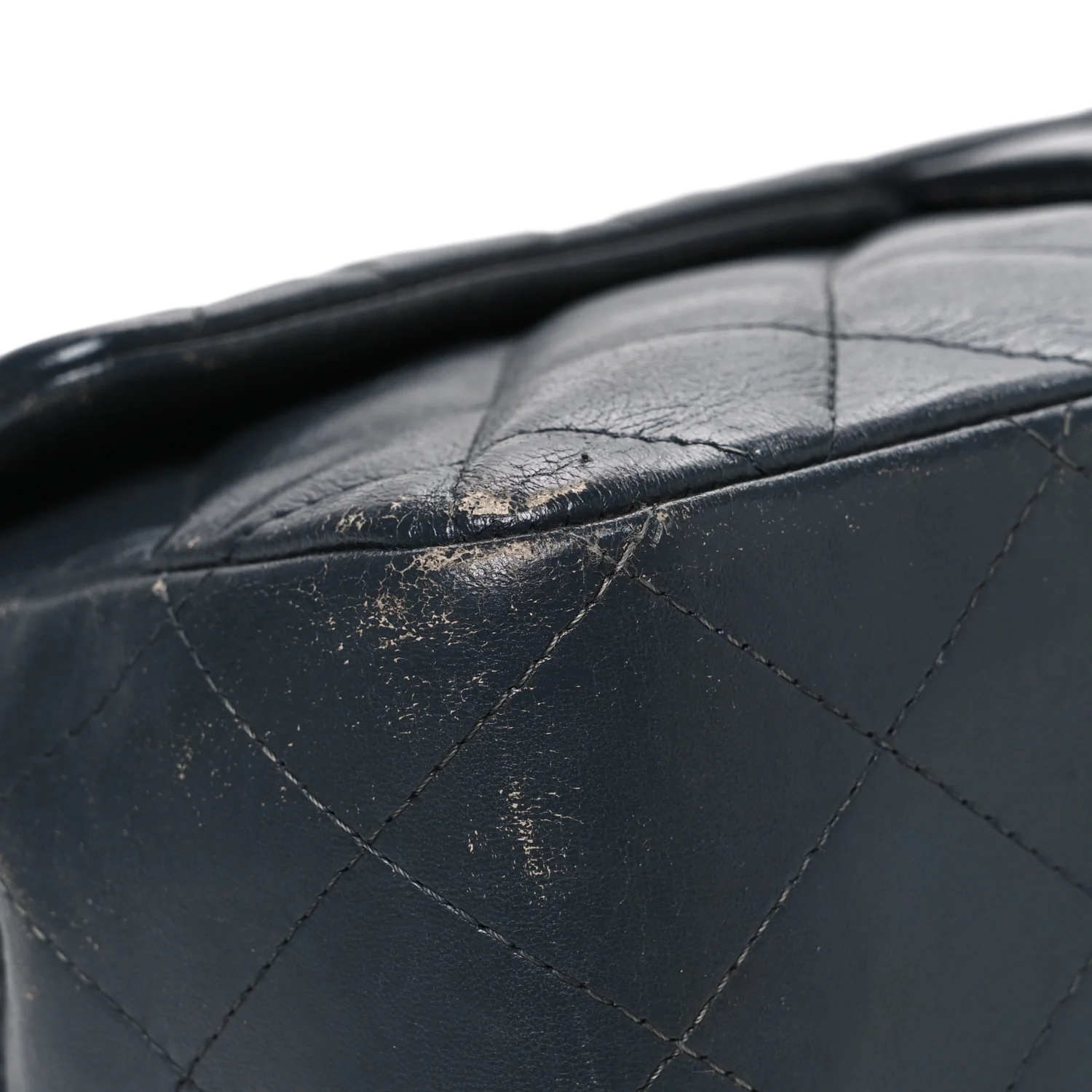 Lambskin Quilted Jumbo Single Flap Grey - Image 11