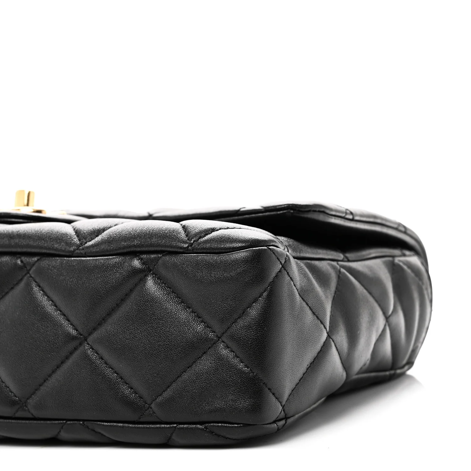 Lambskin Quilted Large CC Funky Town Flap Black - Image 10