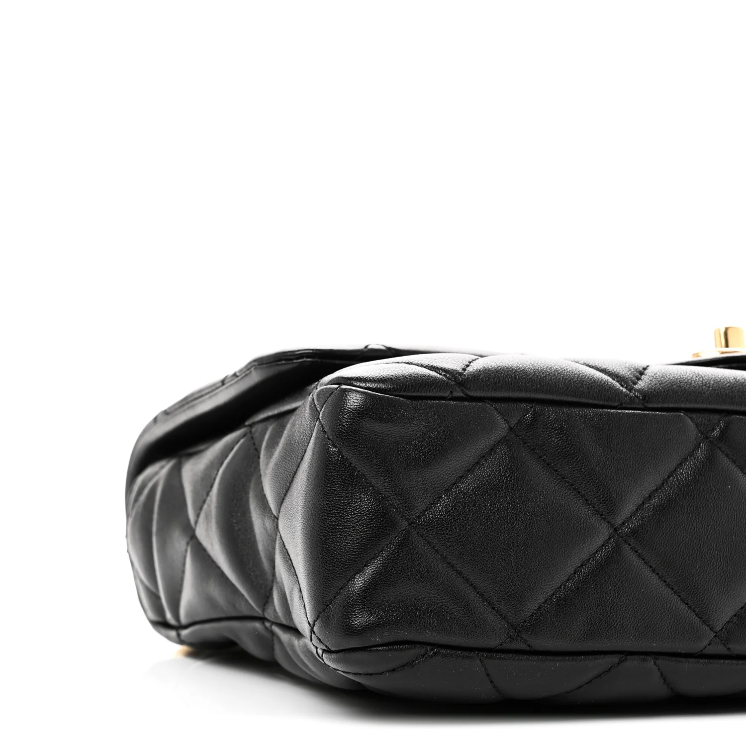 Lambskin Quilted Large CC Funky Town Flap Black - Image 9
