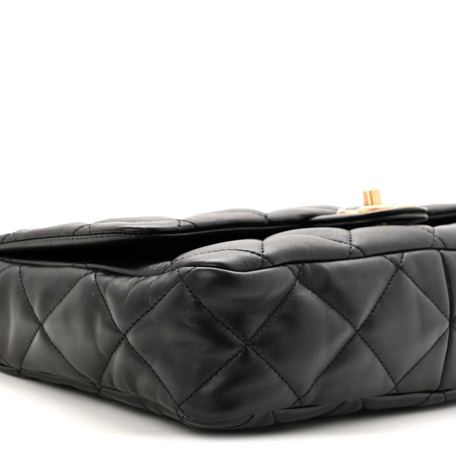 Lambskin Quilted Large CC Funky Town Flap Black - Image 9