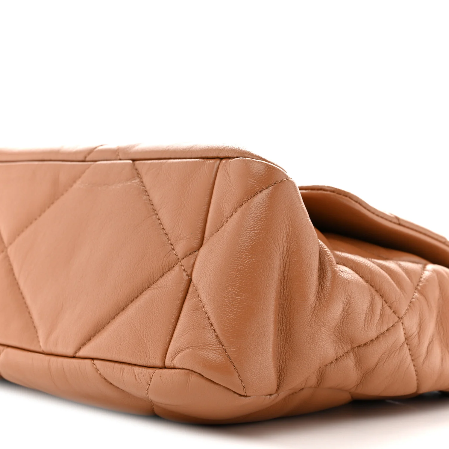 Lambskin Quilted Large Chanel 19 Flap Brown - Image 10