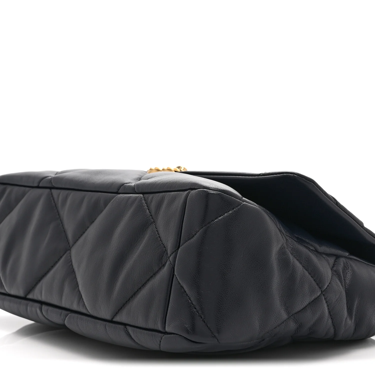 Lambskin Quilted Large Chanel 19 Flap Navy Blue - Image 10