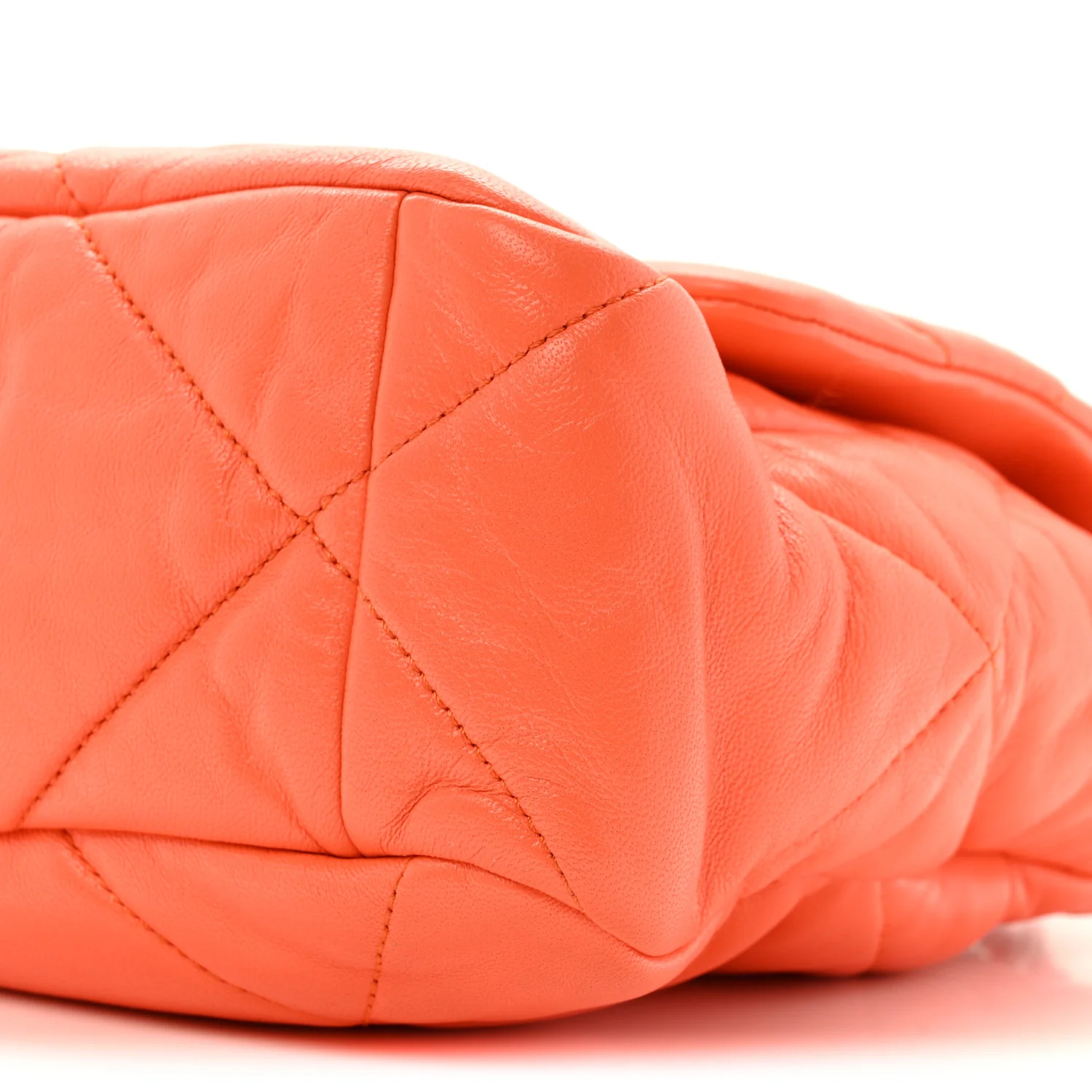 Lambskin Quilted Large Chanel 19 Flap Orange - Image 10