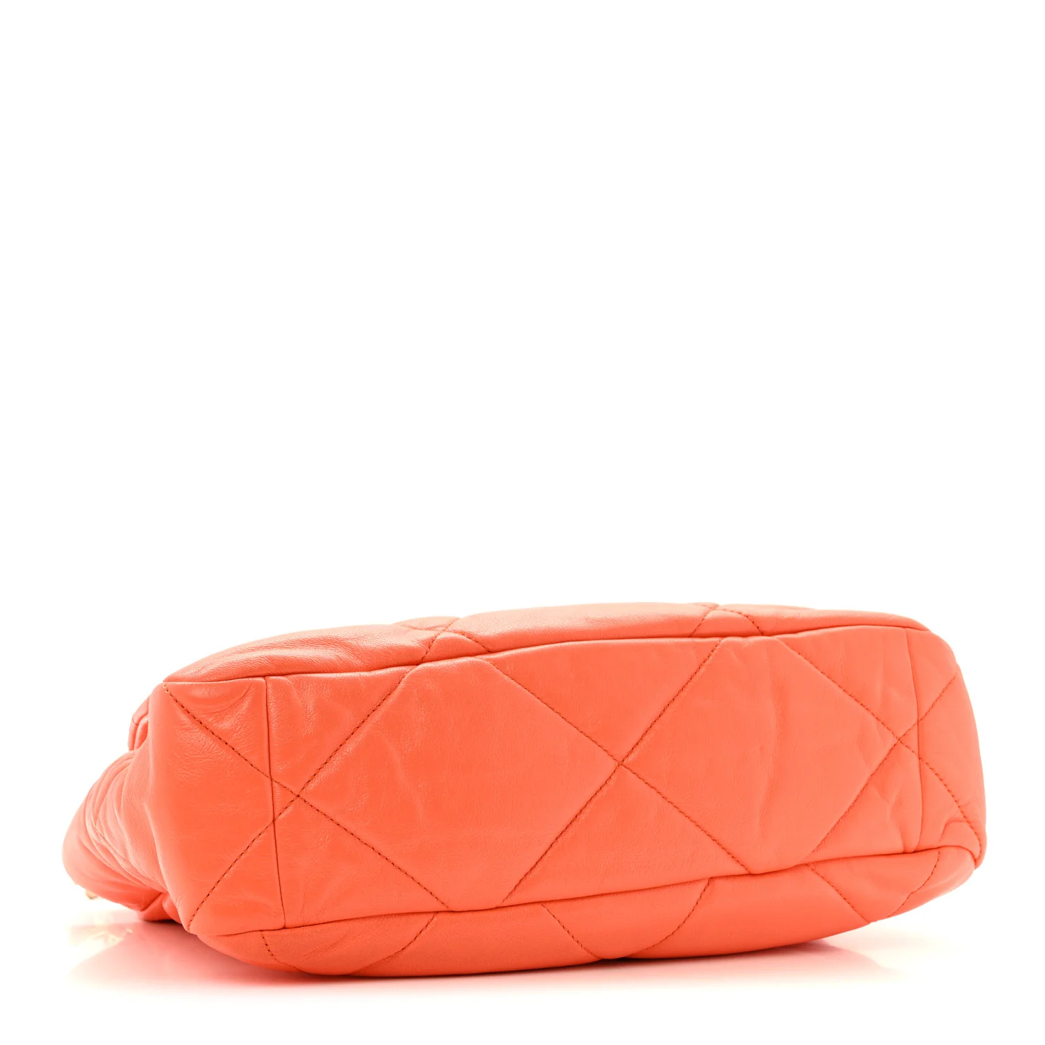 Lambskin Quilted Large Chanel 19 Flap Orange - Image 4