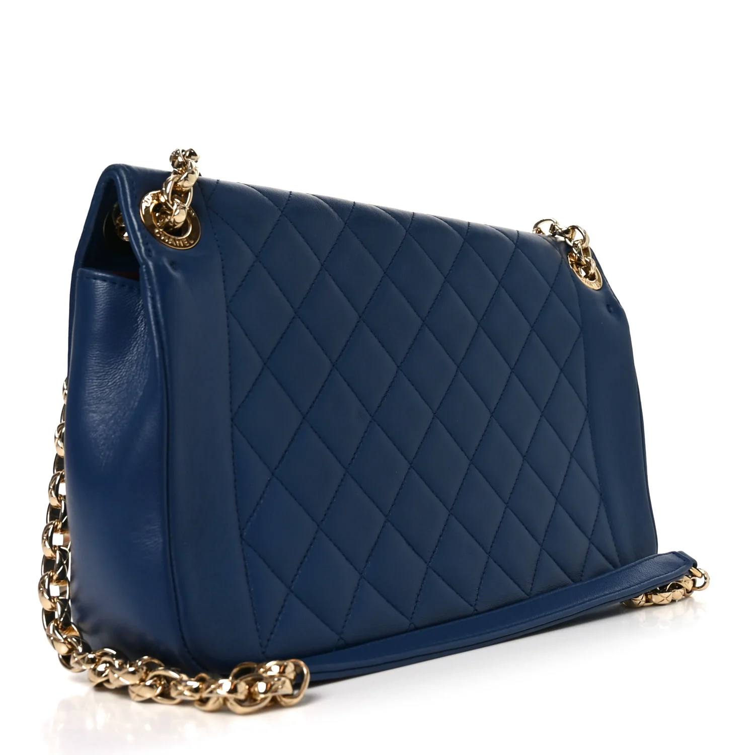Lambskin Quilted Large Chic With Me Flap Navy - Image 3