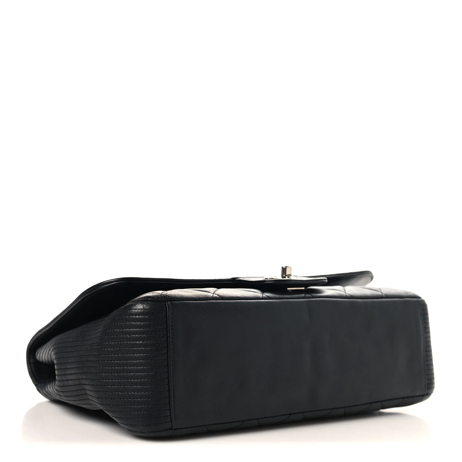Lambskin Quilted Large Coco Rider Flap Black - Image 4