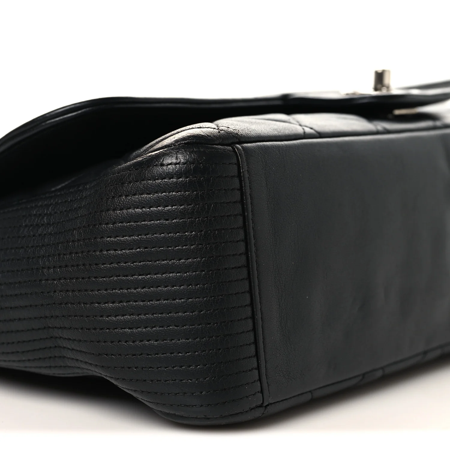 Lambskin Quilted Large Coco Rider Flap Black - Image 9