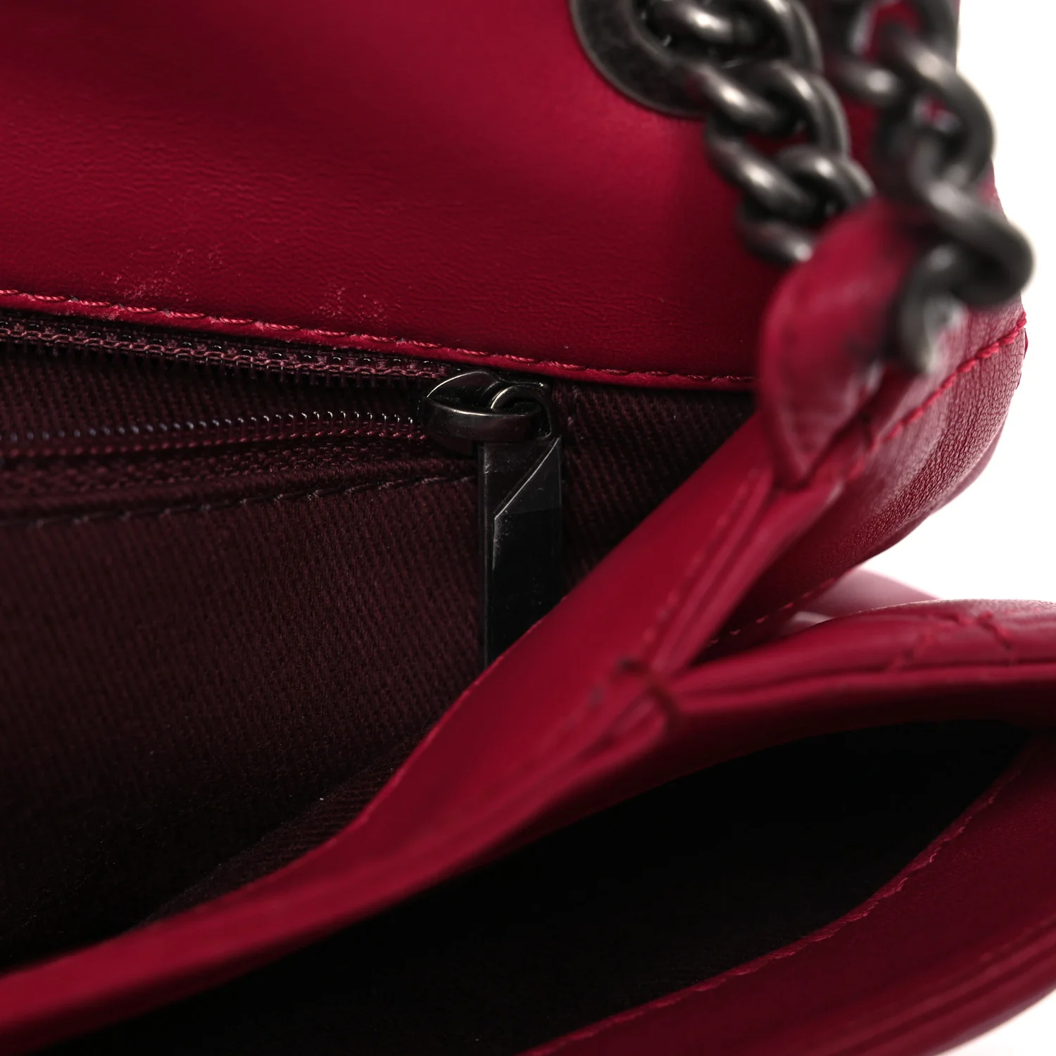 Lambskin Quilted Large Daily Supple Flap Dark Pink - Image 13