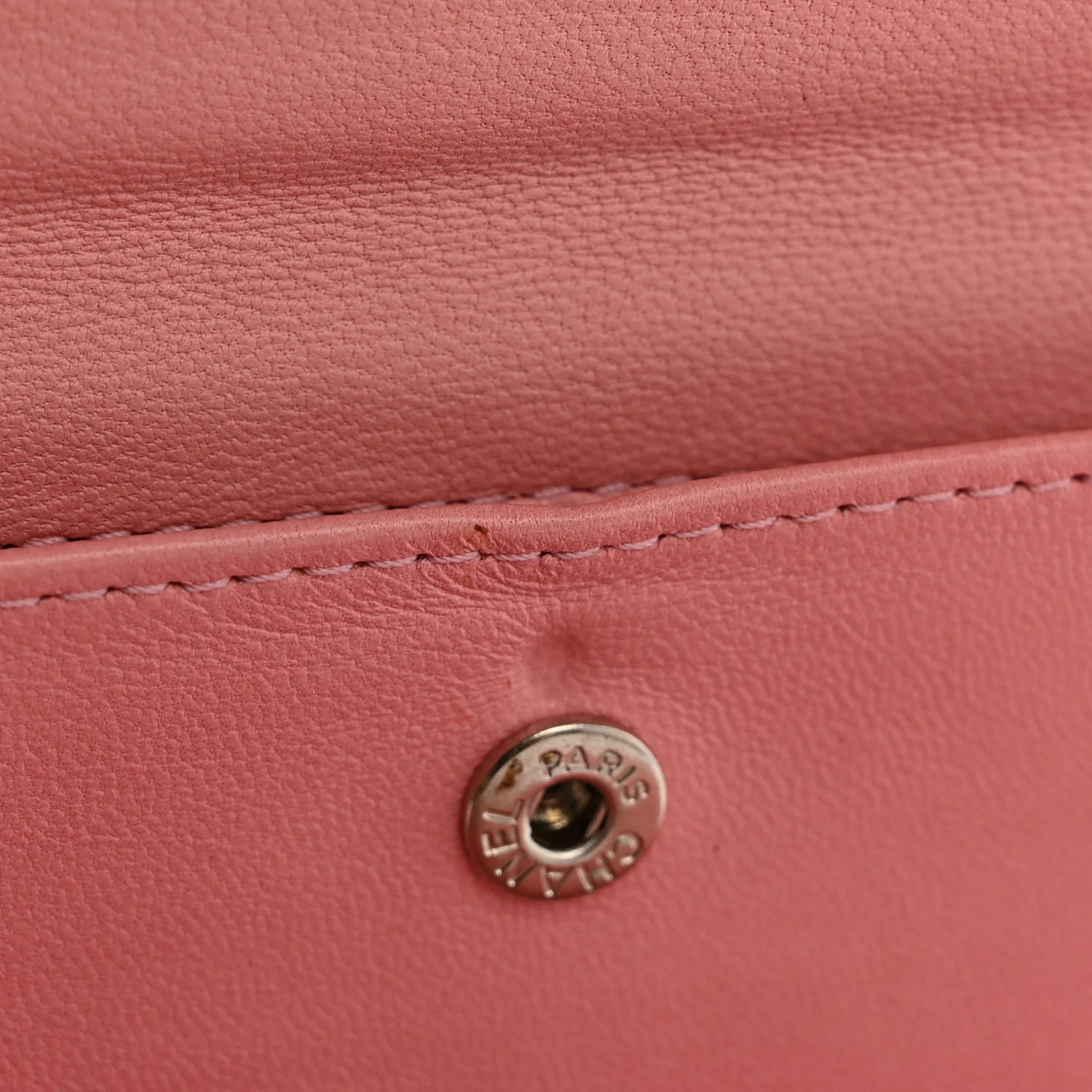 Lambskin Quilted Large Flap Wallet Pink - Image 9