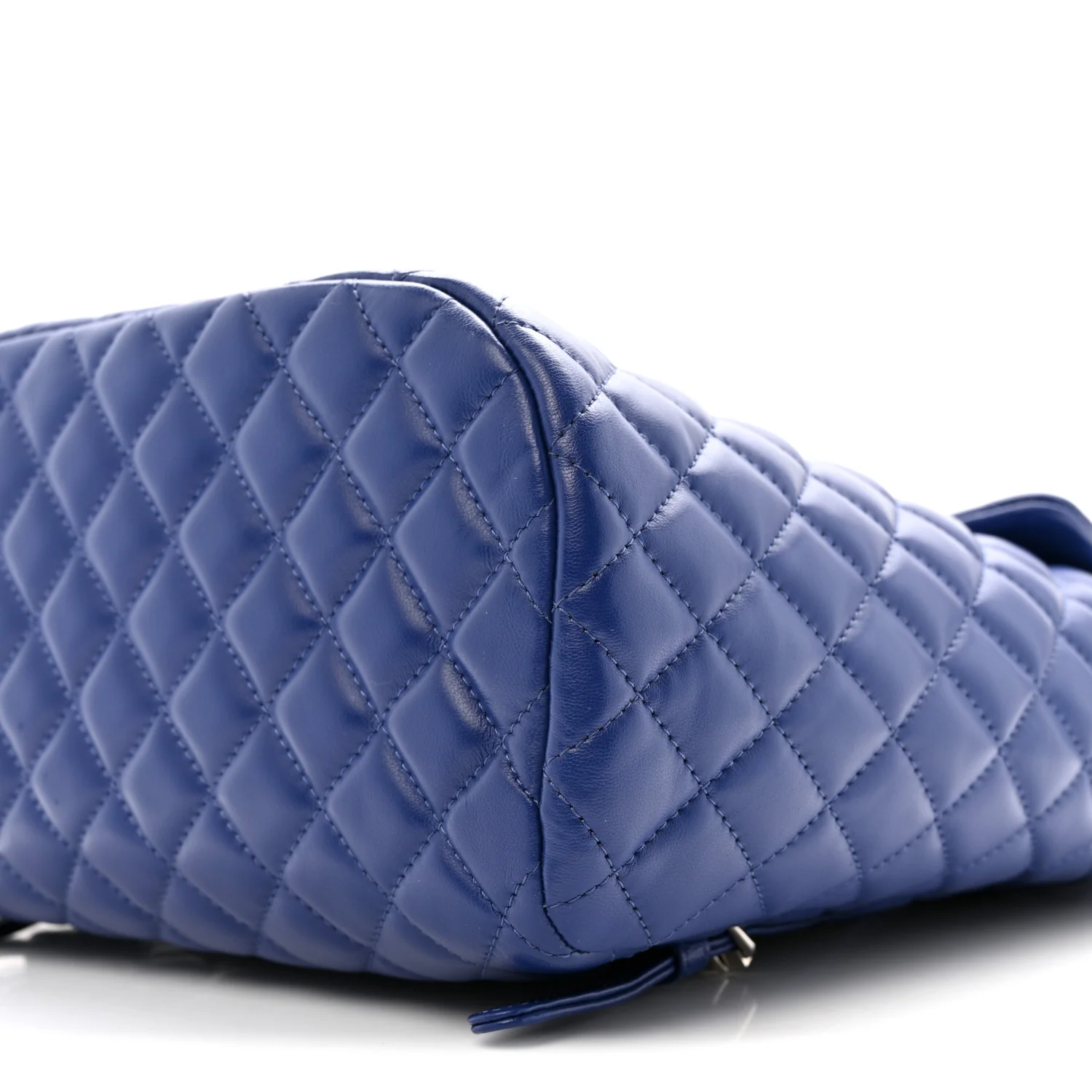 Lambskin Quilted Large Urban Spirit Backpack Blue - Image 10