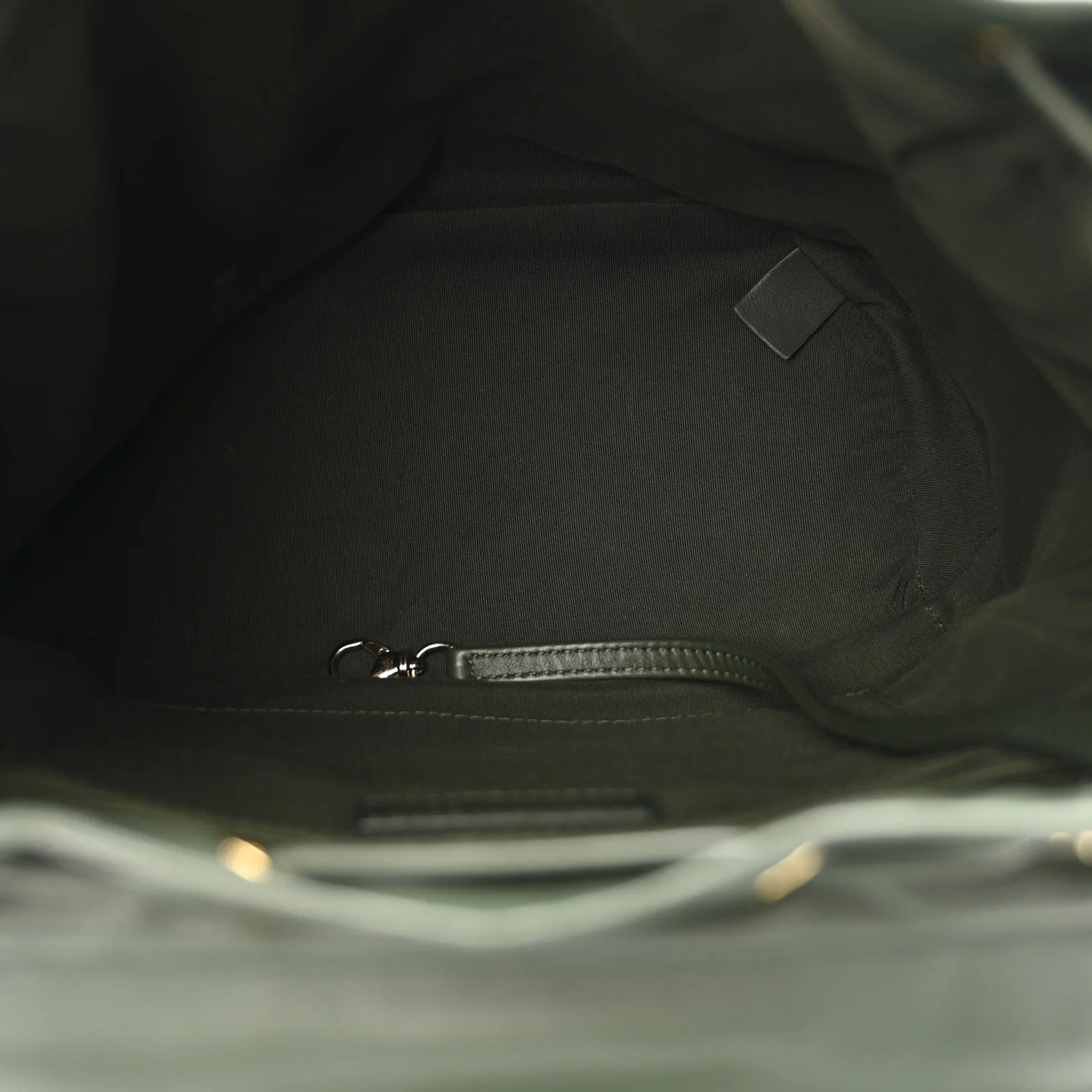 Lambskin Quilted Large Urban Spirit Backpack Dark Green - Image 5