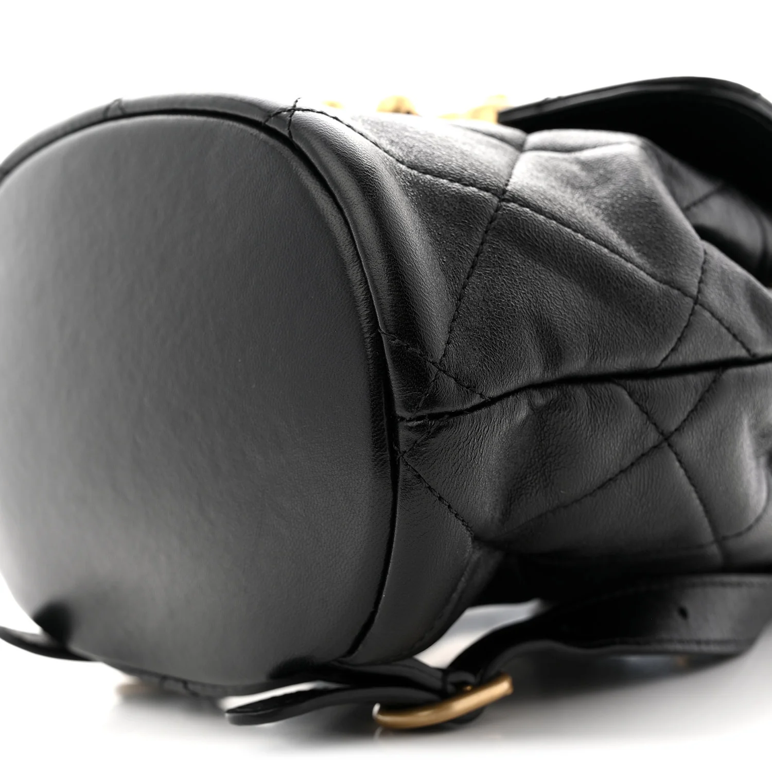 Lambskin Quilted Logo Mini Backpack Black - Image 10