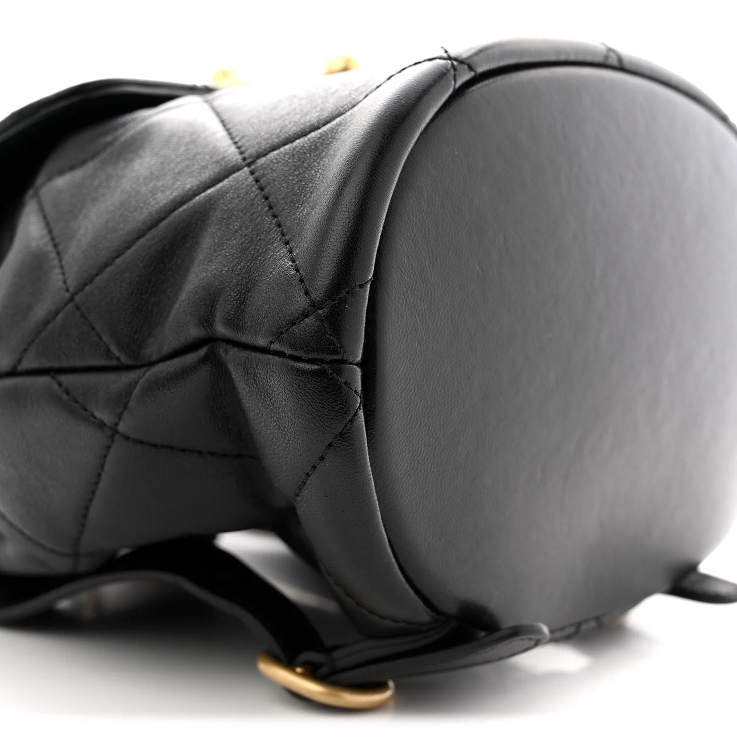 Lambskin Quilted Logo Mini Backpack Black - Image 9
