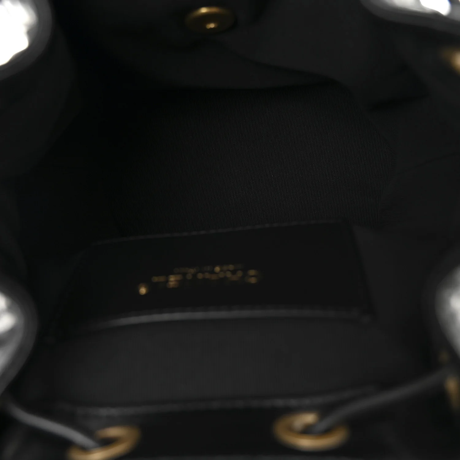 Lambskin Quilted Logo Mini Backpack Black - Image 5