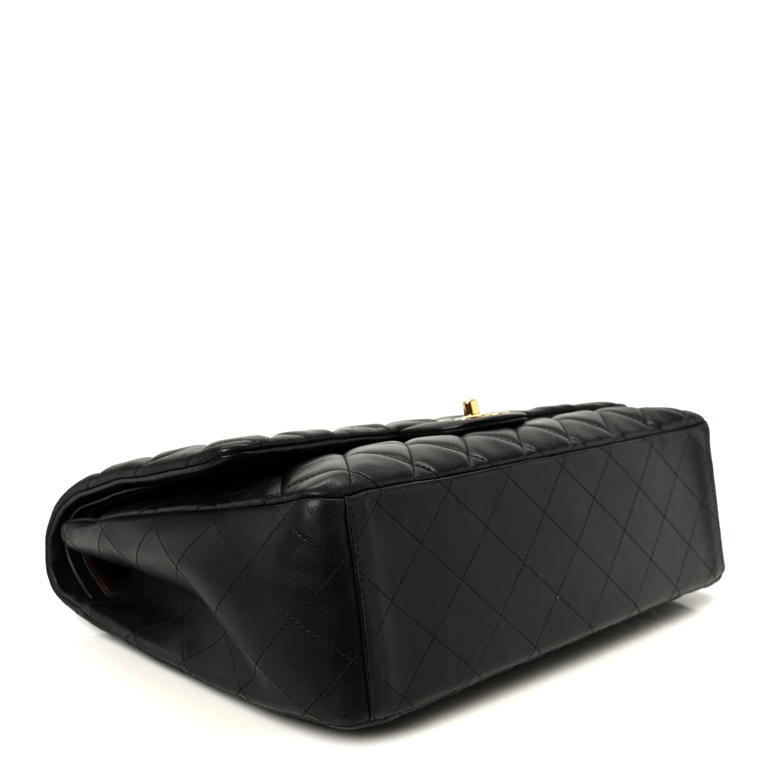 Lambskin Quilted Maxi Double Flap Black - Image 3