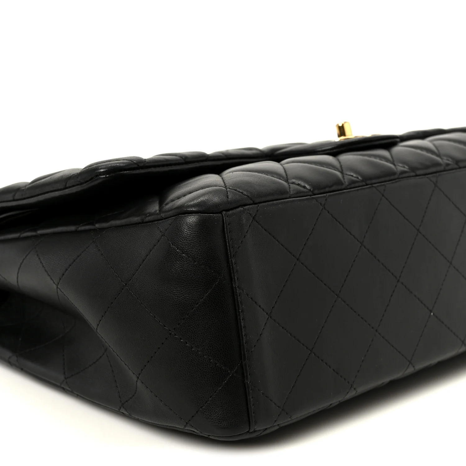 Lambskin Quilted Maxi Double Flap Black - Image 9