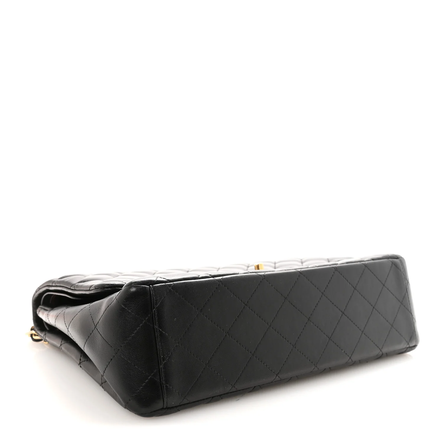 Lambskin Quilted Maxi Double Flap Black - Image 4